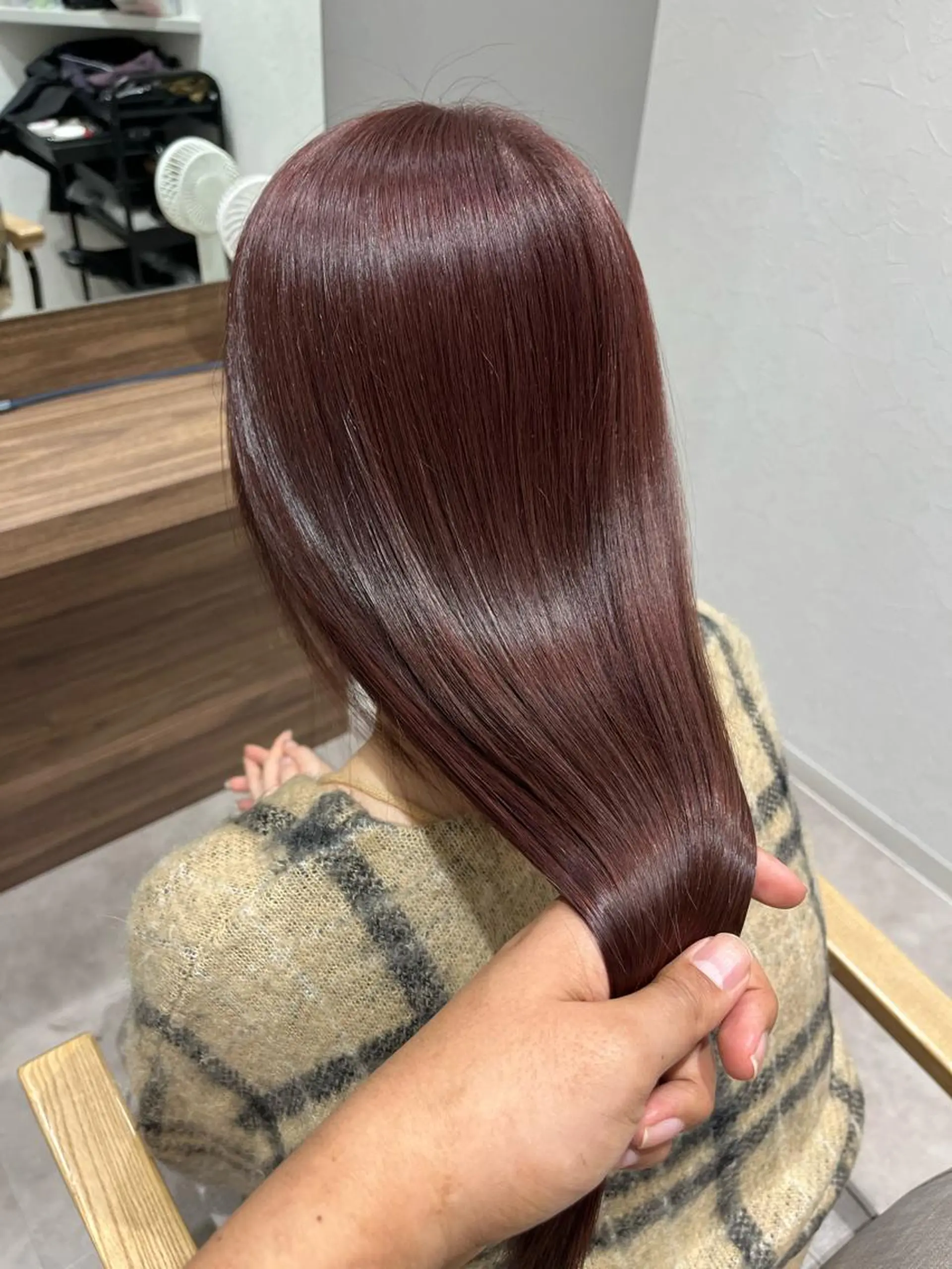 ロング カラー パーマ 髪質改善／艶カラー 千春のヘアスタイル