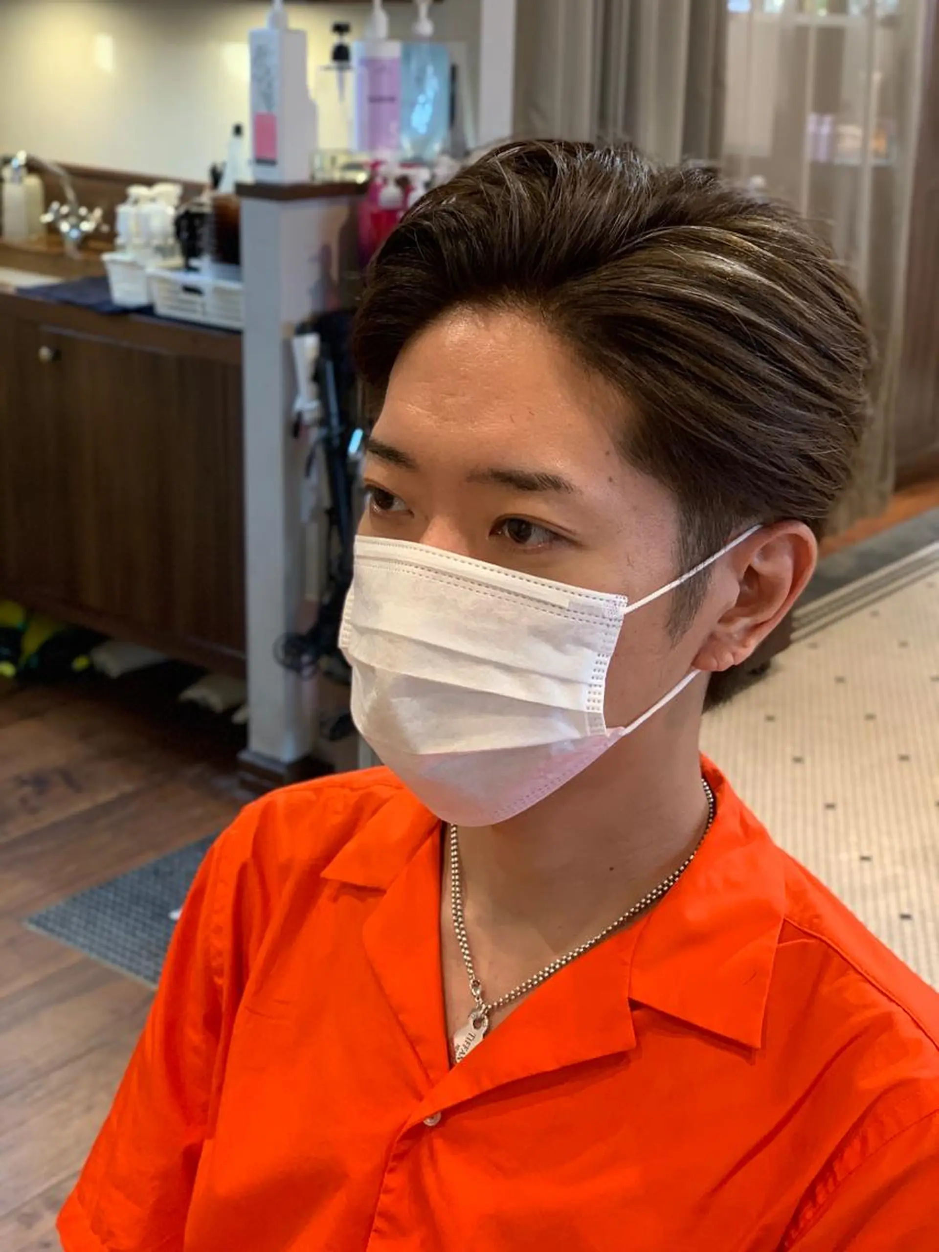 メンズ オールバック フェードカット 七三 スキンフェード ツーブロック 【店長】外国人風 メンズヘア尾上雄輝のヘアスタイル