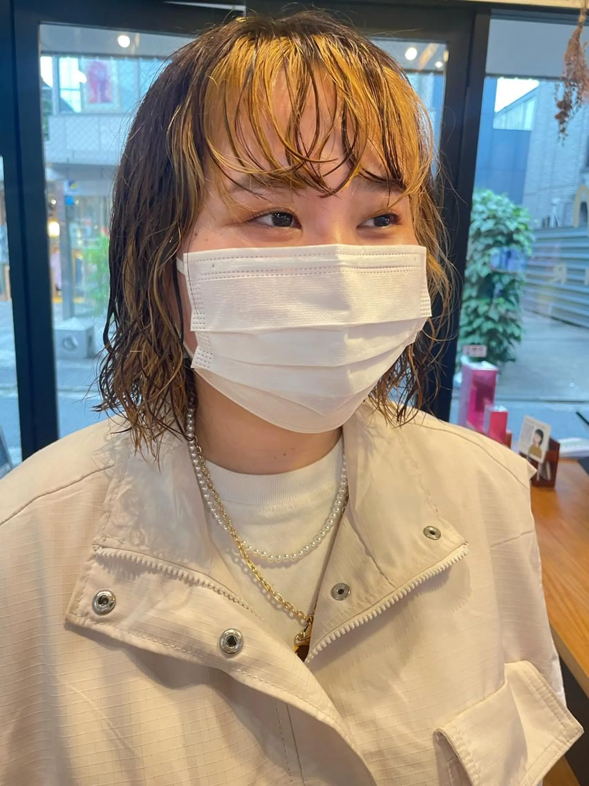 ミディアム カラー ヘアアレンジ satsuki 暖色・ブラウンカラーのヘアスタイル