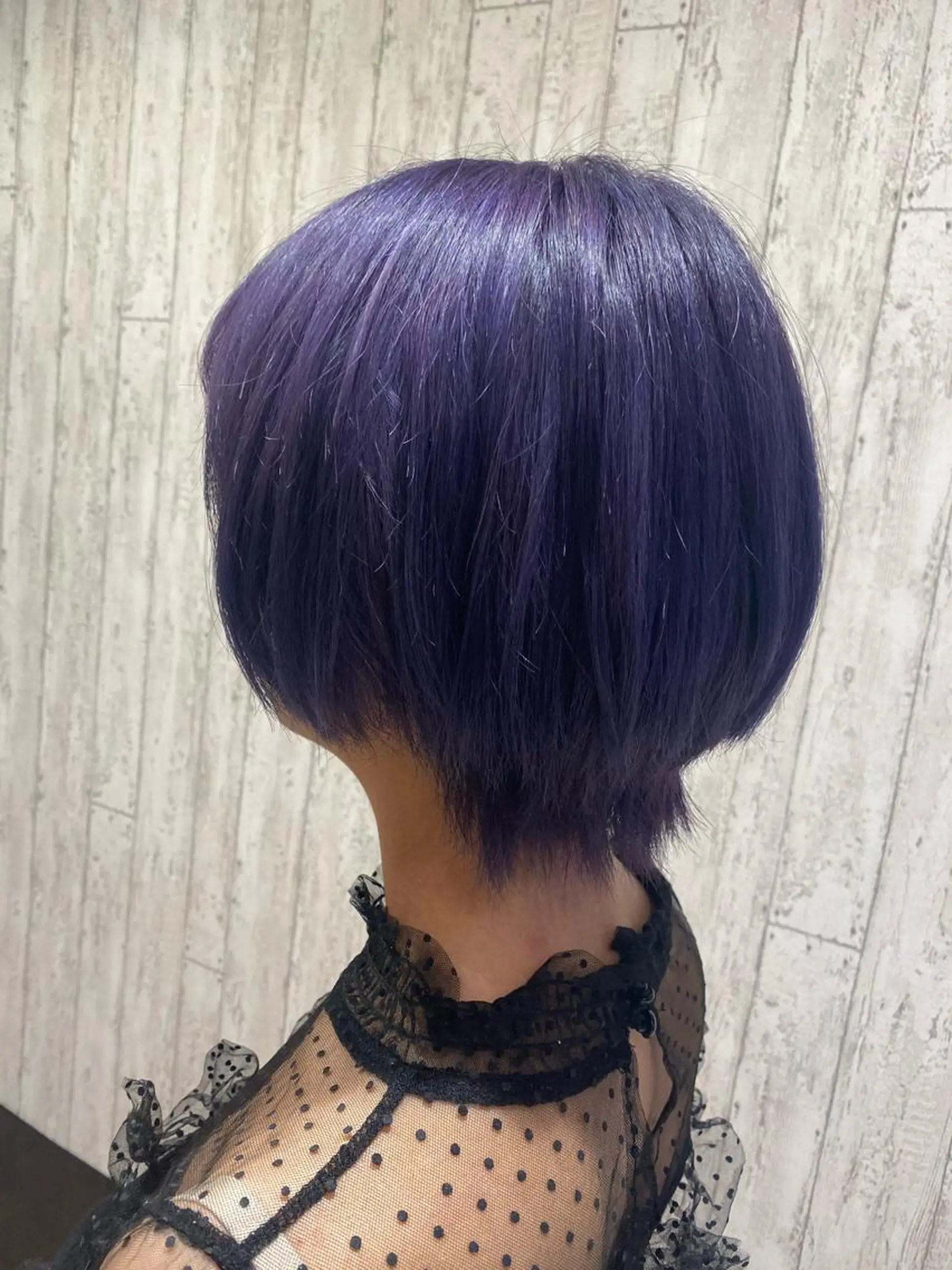 ショート カラー パープルカラー 🦋店長🦋 ほんさわ みずきのヘアスタイル