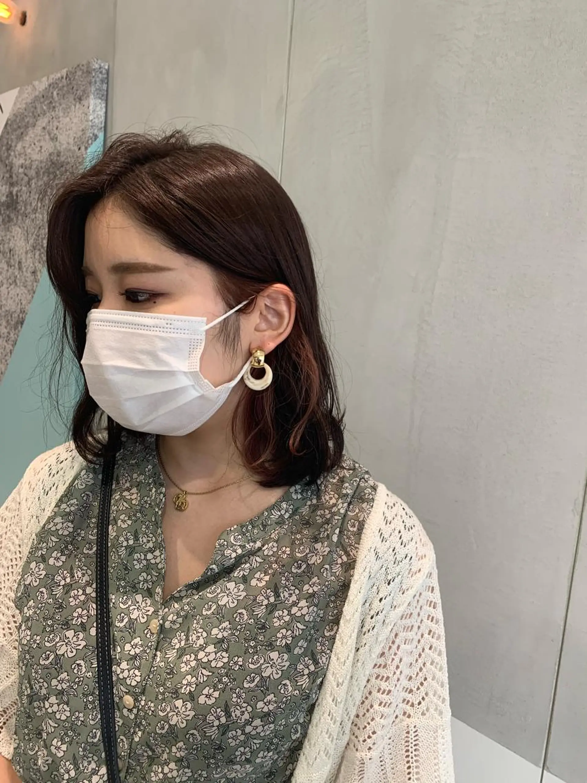 ミディアム オリーブ カラー✨有坂映哉のヘアスタイル