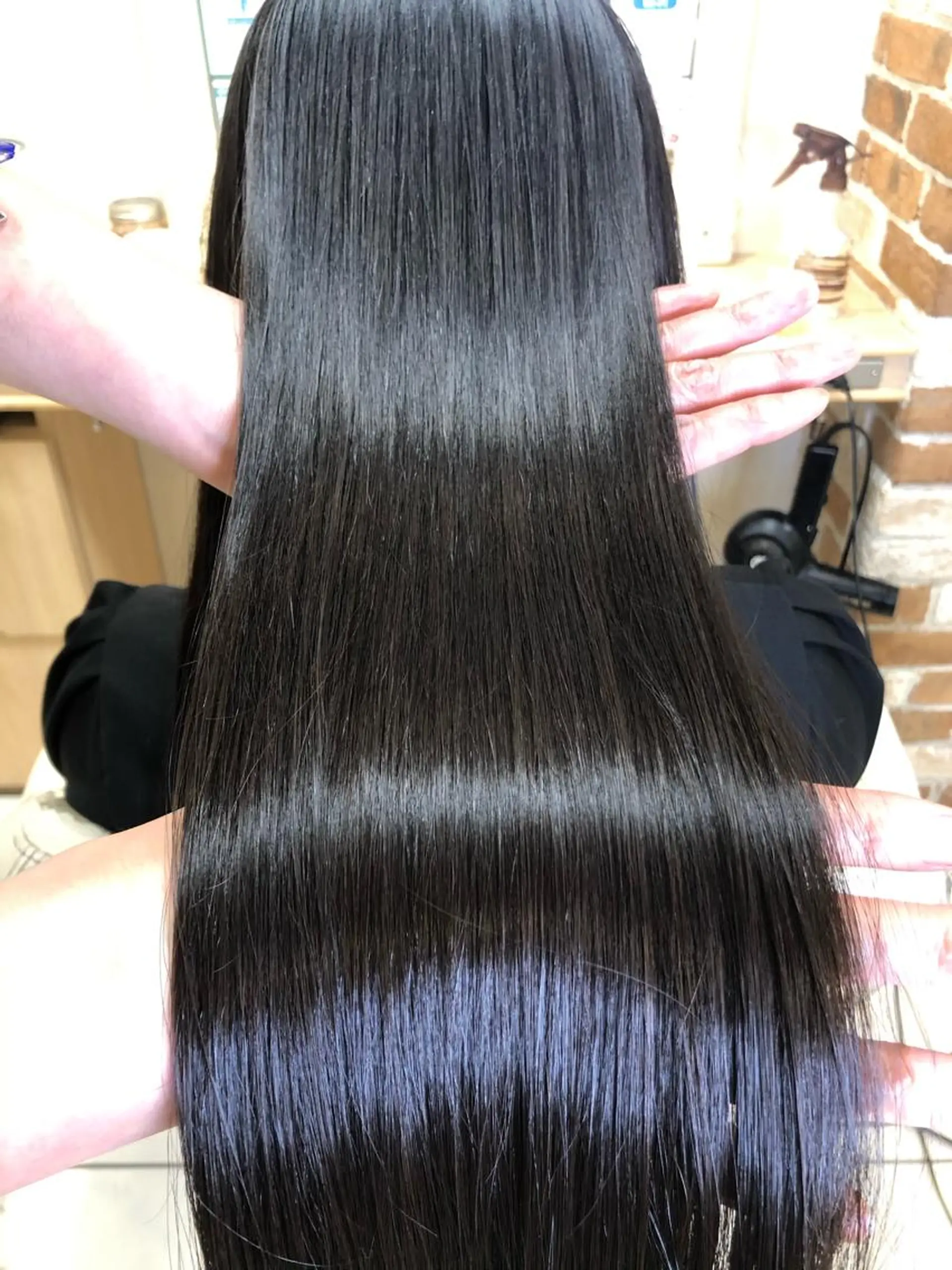 ロング パーマ 髪質改善 縮毛矯正 丸みショートボブ/ タッセルボブ 吉野のヘアスタイル