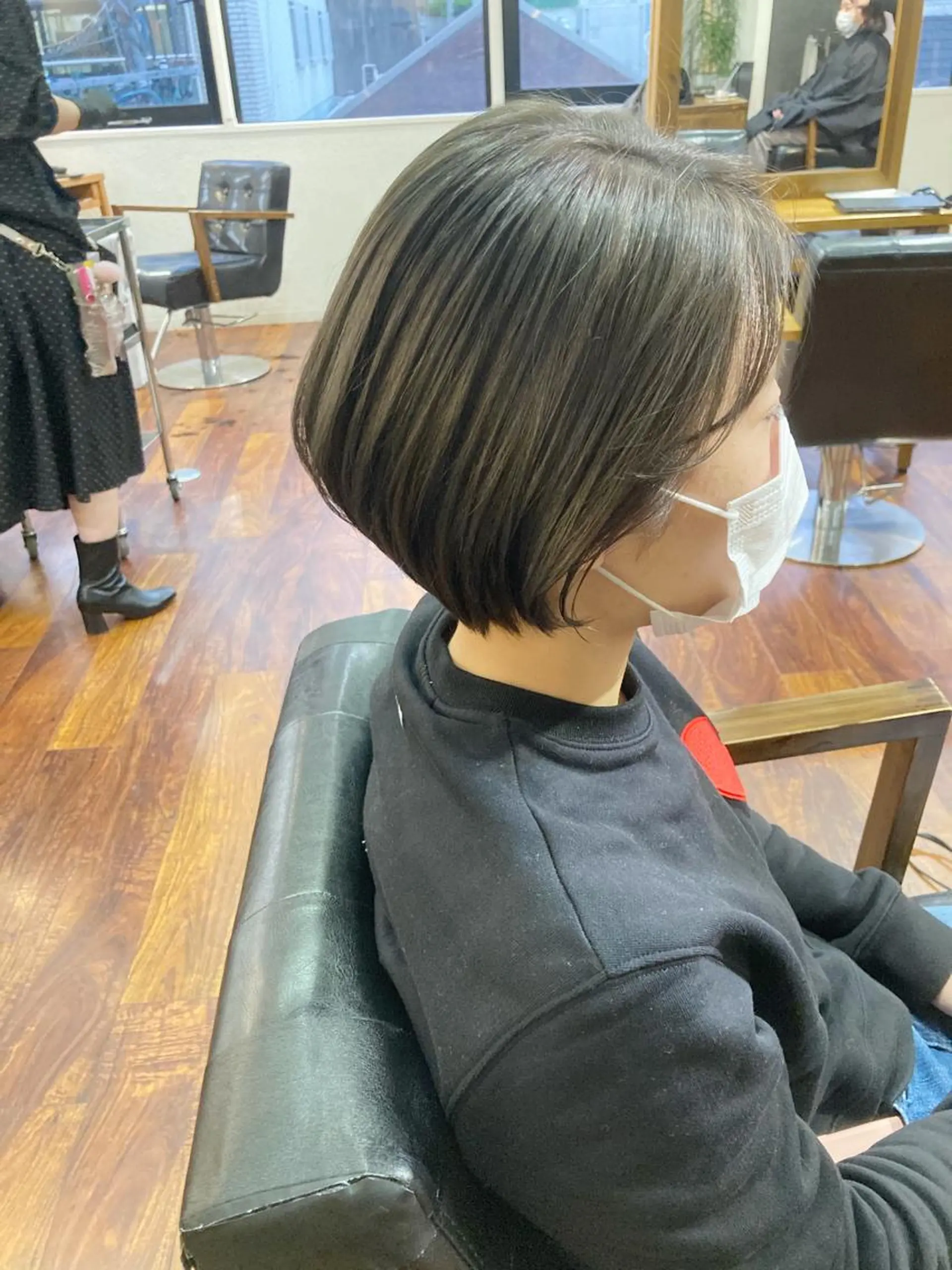 ショート カラー ベージュカラー ブリーチ 透明感カラー ミント ミントベージュ 小木曽智美 /ボブ/ショートのヘアスタイル