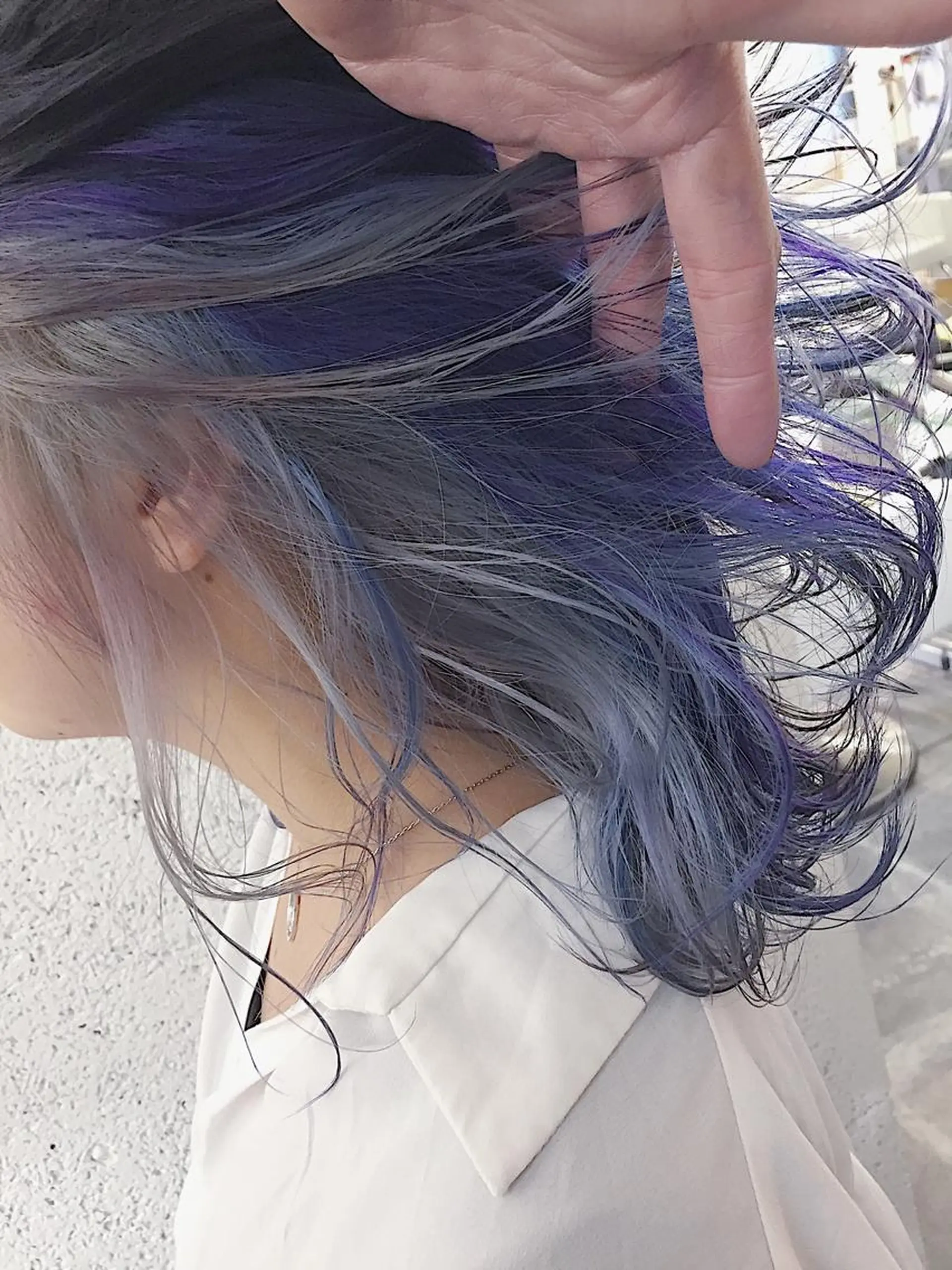 ミディアム カラー パーマ ヘアアレンジ アディクシーカラー アッシュ バレイヤージュ ベージュカラー ブリーチ ✨ハイクオリティ✨ 山本香也のヘアスタイル