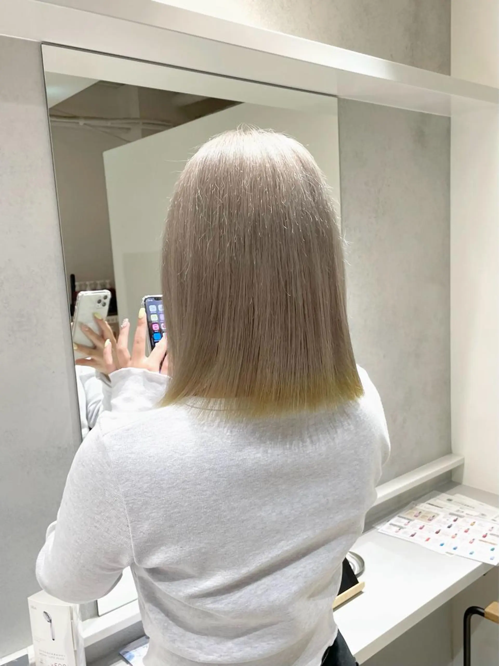 ミディアム カラー fuka/梅田/ ミルクティーベージュのヘアスタイル