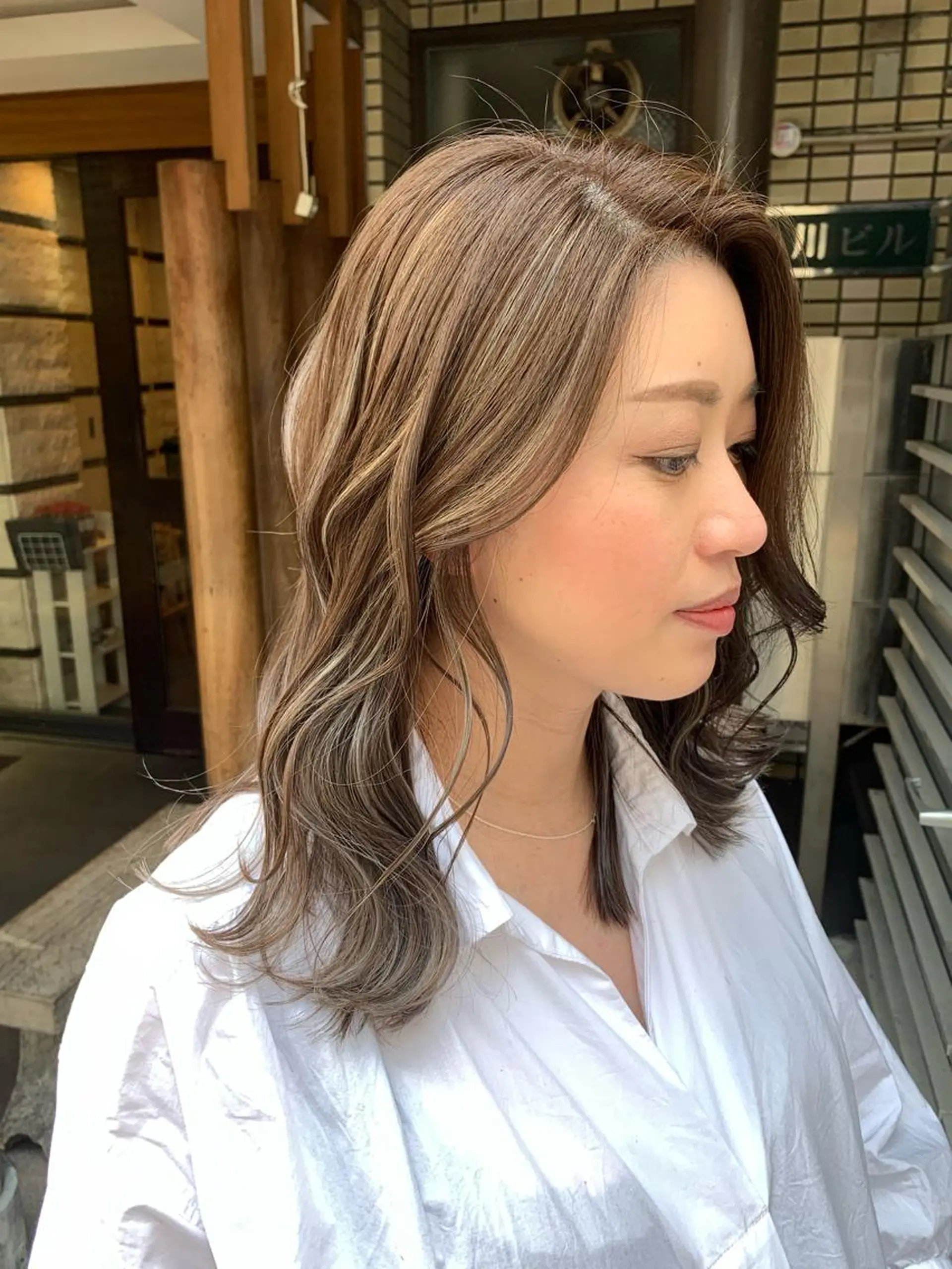 ミディアム 渡辺 健太のヘアスタイル