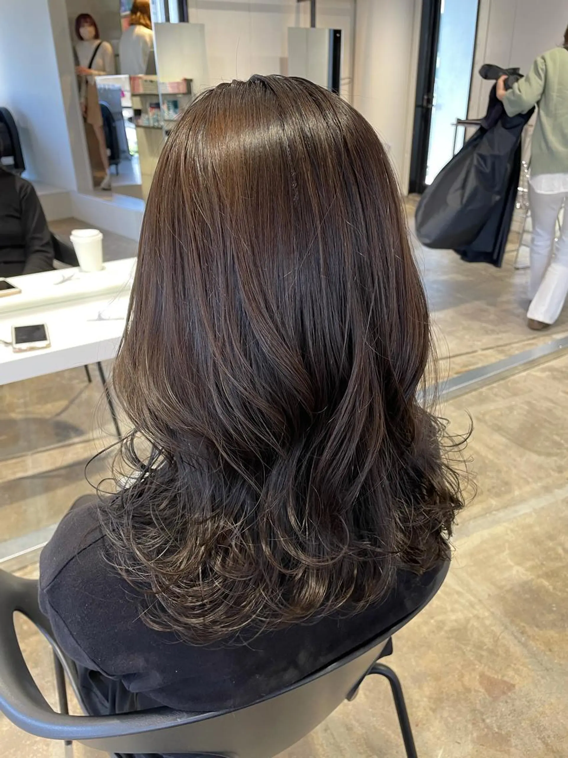 ロング カラー ブリーチ グレージュ ブリーチなしカラー 沖縄/ヘアアレンジ /ナカノのヘアスタイル