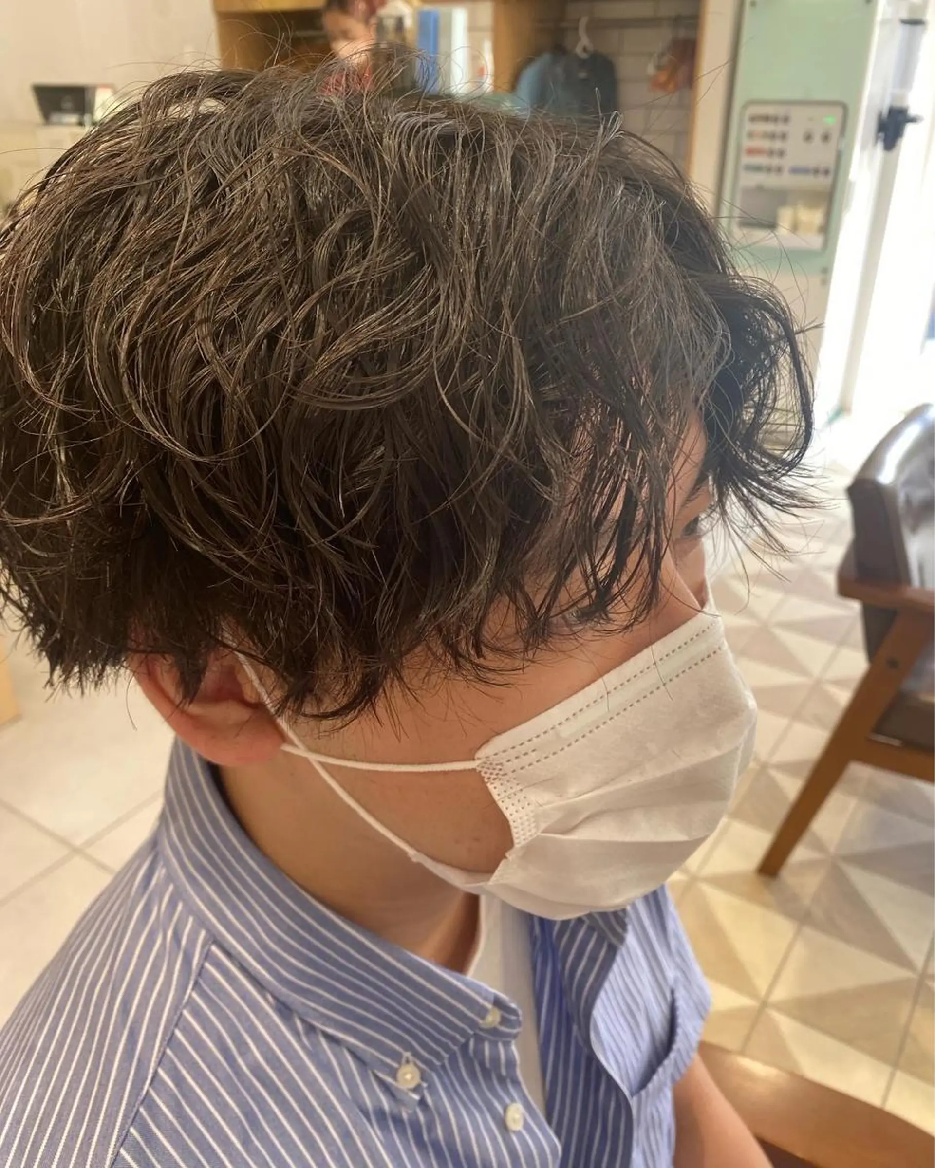 ショート カラー パーマ ヘアアレンジ メンズ カット パーマ メンズパーマの巨匠 鈴木純のヘアスタイル