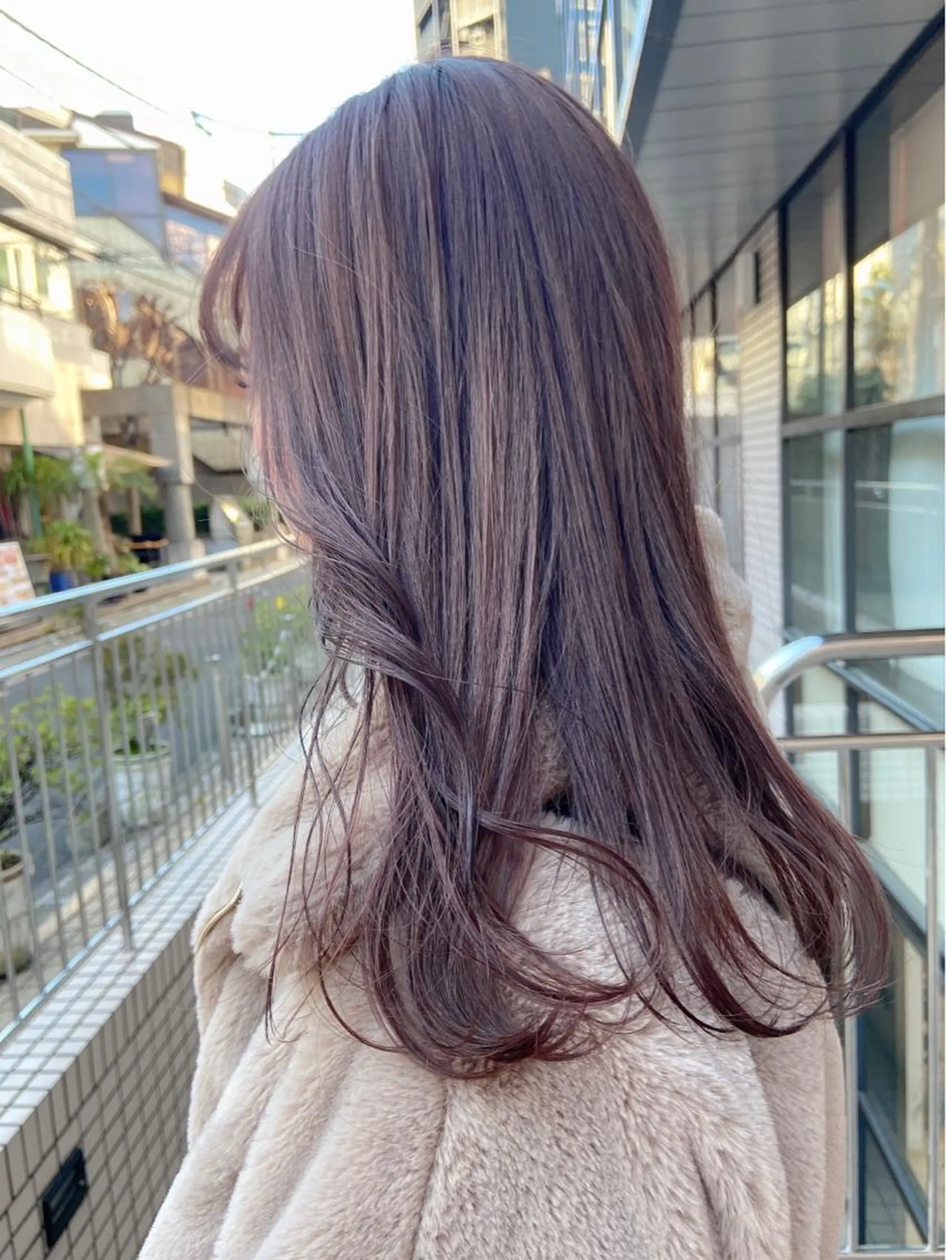 ロング カラー ヘアアレンジ グレージュ ピンクカラー カット ヘアカラー トリートメント ヘアセット 天神レイヤーカット No.1💖マユカのヘアスタイル