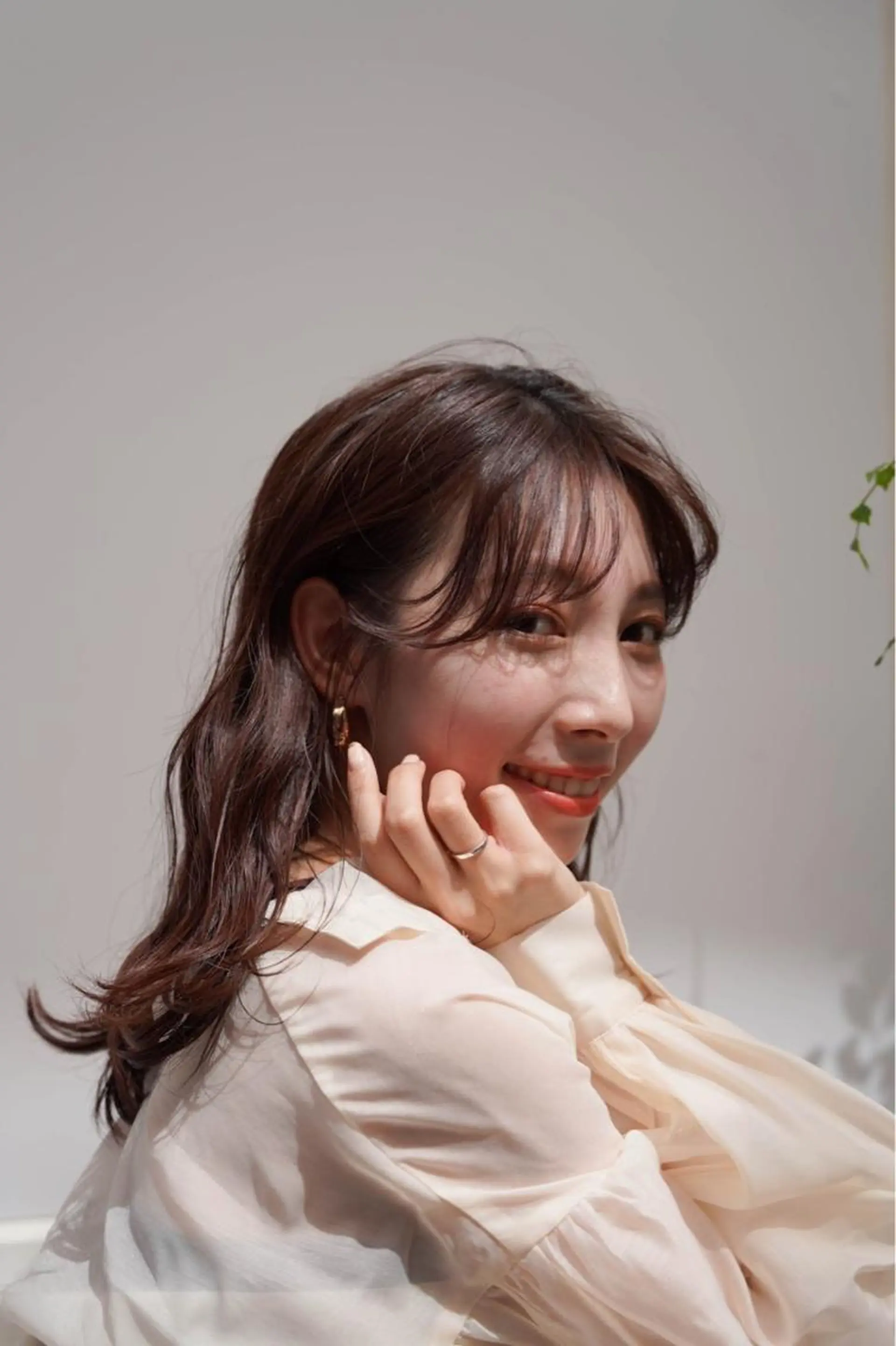 セミロング カラー 橘　愛佳/暖色系 カラー/ピンク/のヘアスタイル