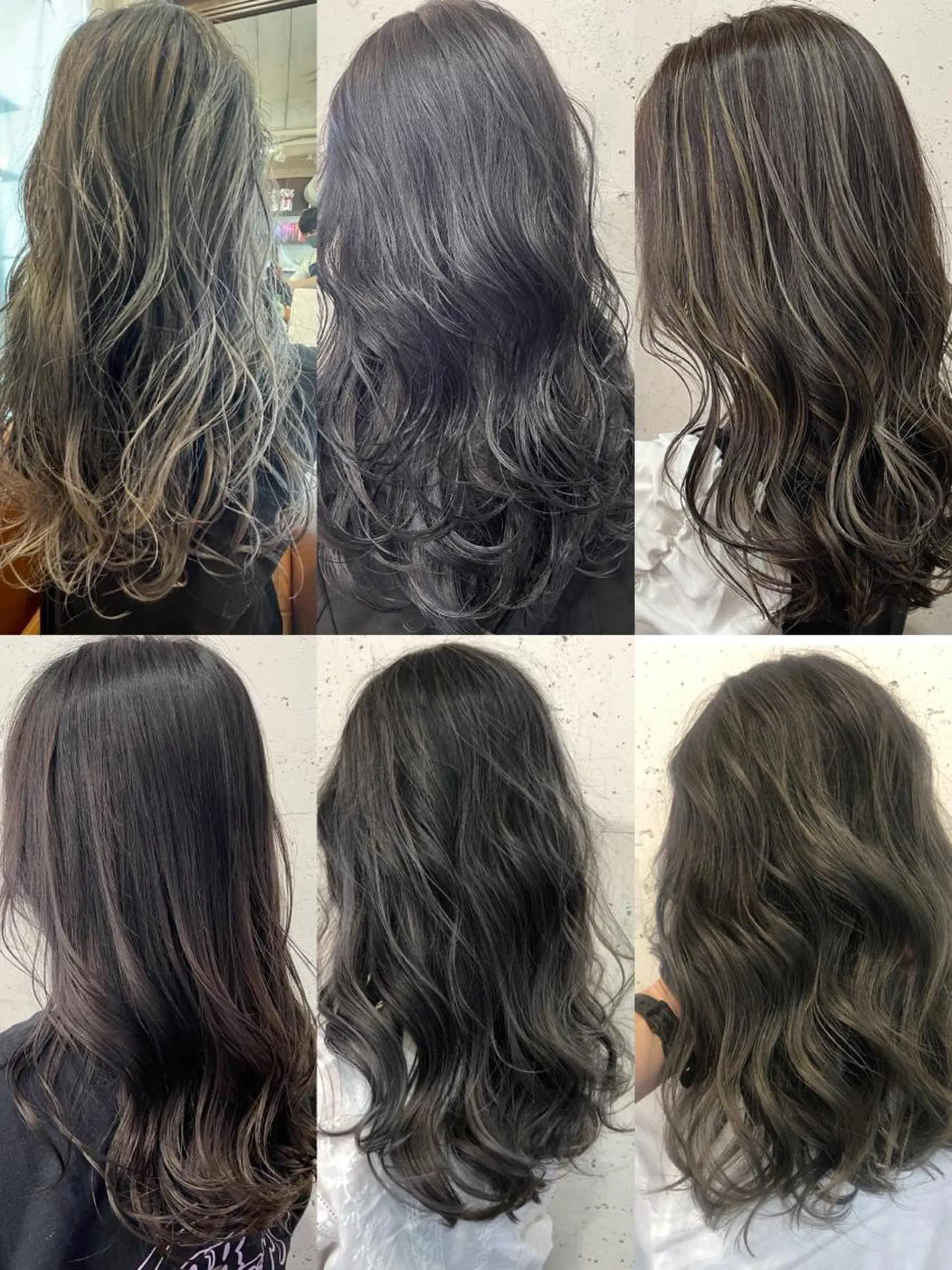 ミディアム カラー アッシュ アッシュグレー グラデーションカラー ハイライトカラー ハイライト カット ヘアカラー トリートメント ヘアセット 360°キレイな ショートカットのヘアスタイル