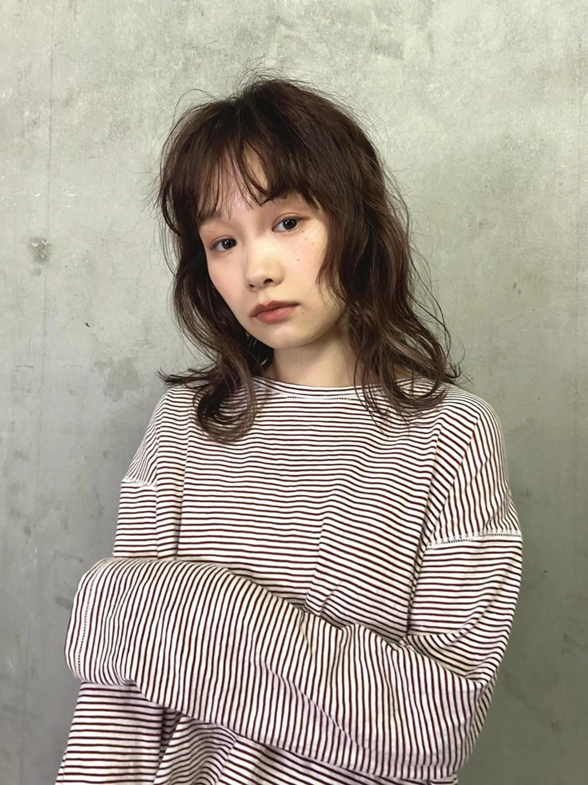 ミディアム パーマ カット パーマ トリートメント 髪質改善/ヘアケア coiiはしもとはなのヘアスタイル