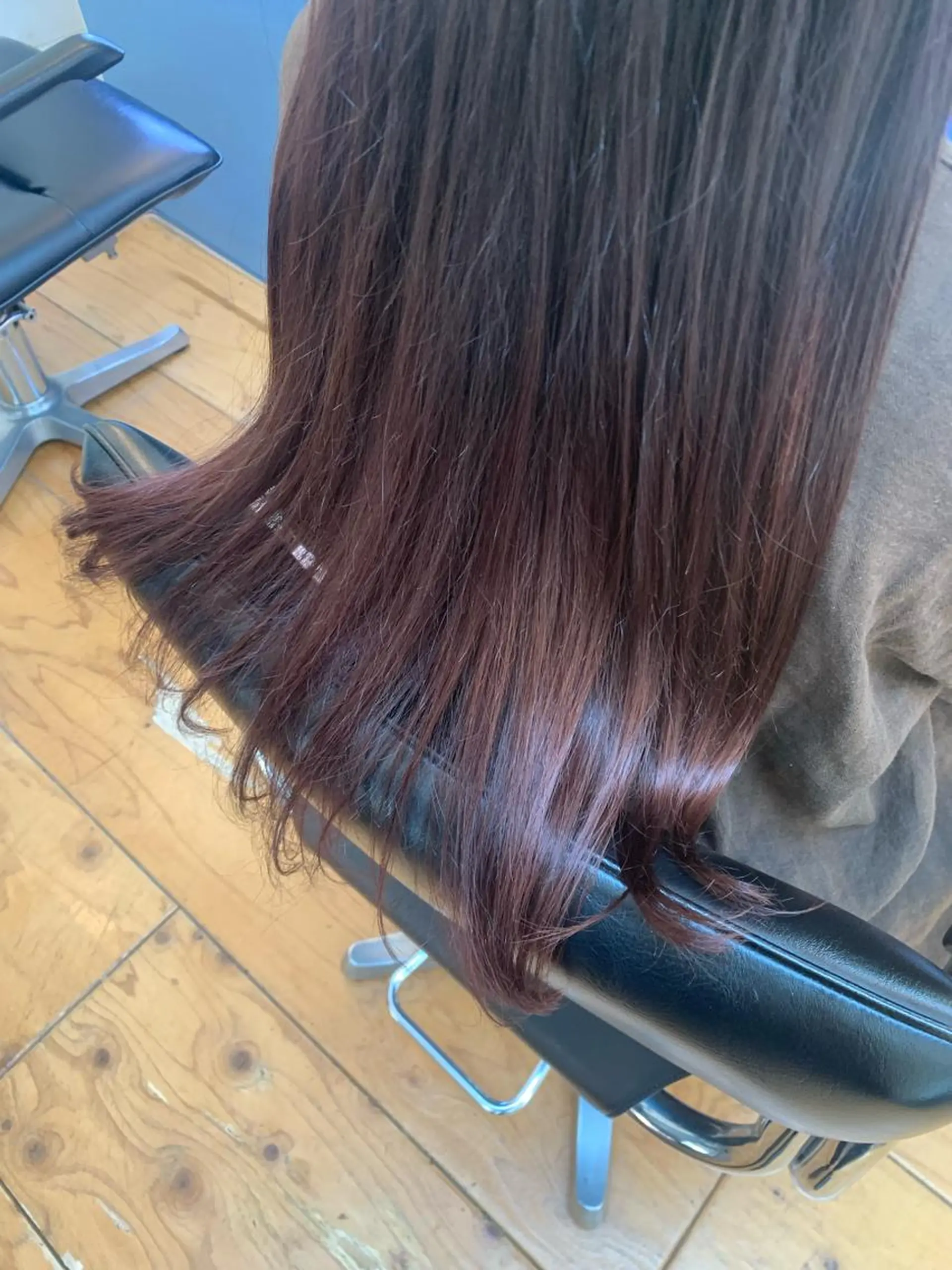 ロング カラー ピンクカラー カット ヘアカラー トリートメント Lagom なかだのヘアスタイル