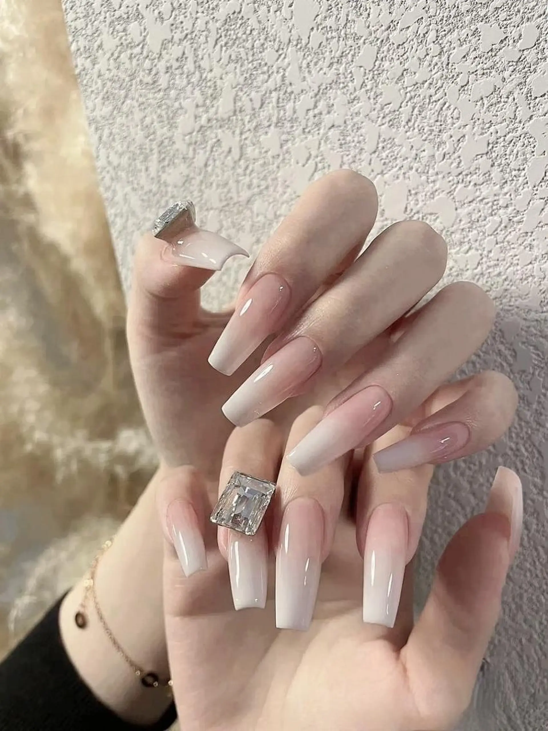 ネイル 長さ出し フレンチネイル グラデーション 卒業式 マグネットネイル Sora nail 長さ出し専門店のネイルデザイン