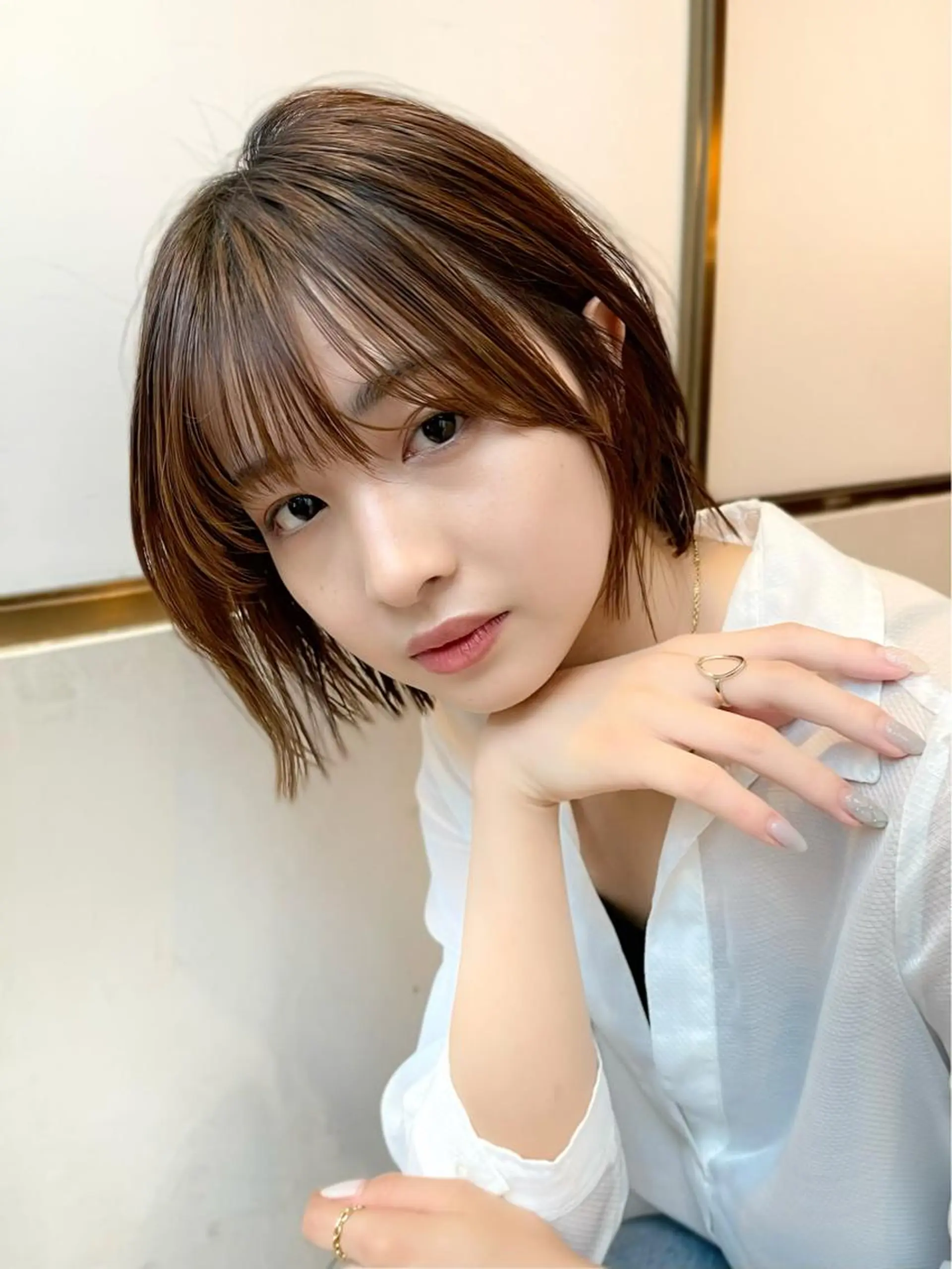 ミディアム カラー パーマ ヘアアレンジ ベージュカラー ブリーチ ケアブリーチ 透明感カラー ダブルカラー レイヤーカット/ボブ /縮毛矯正✨大輝のヘアスタイル
