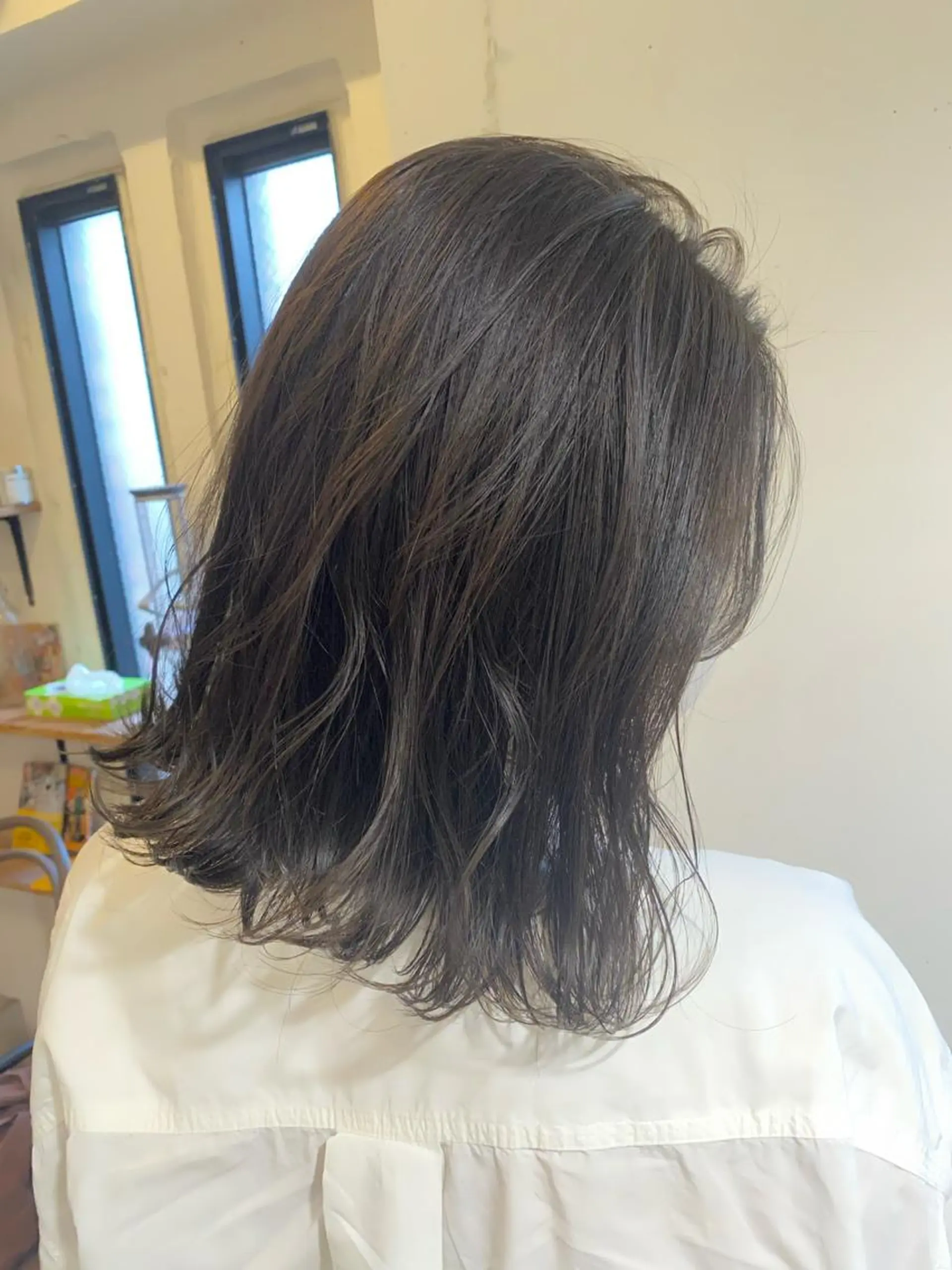 セミロング カラー ヘアアレンジ メンズ キッズ マツエク・マツパ 透明感カラー🤎 ゆりのヘアスタイル