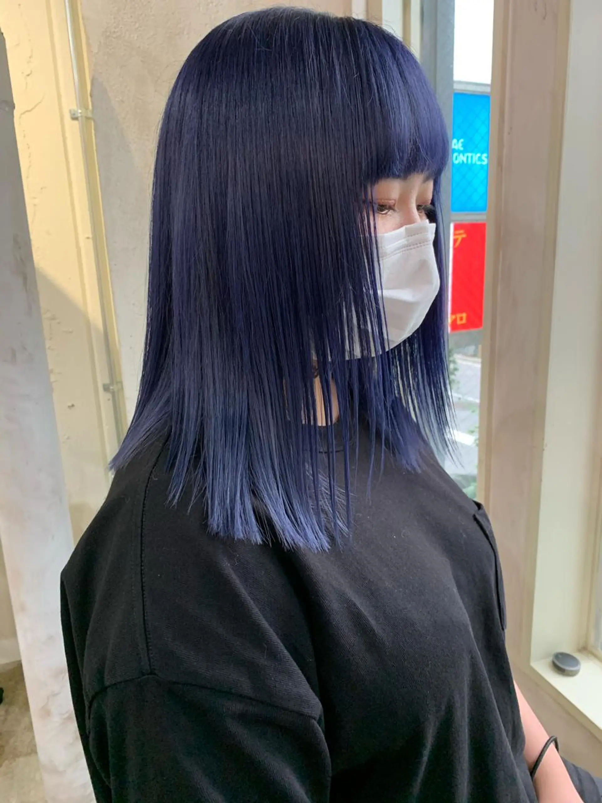 セミロング カラー ブルーカラー ネイビーカラー トリートメント /カラー/NAOKIのヘアスタイル