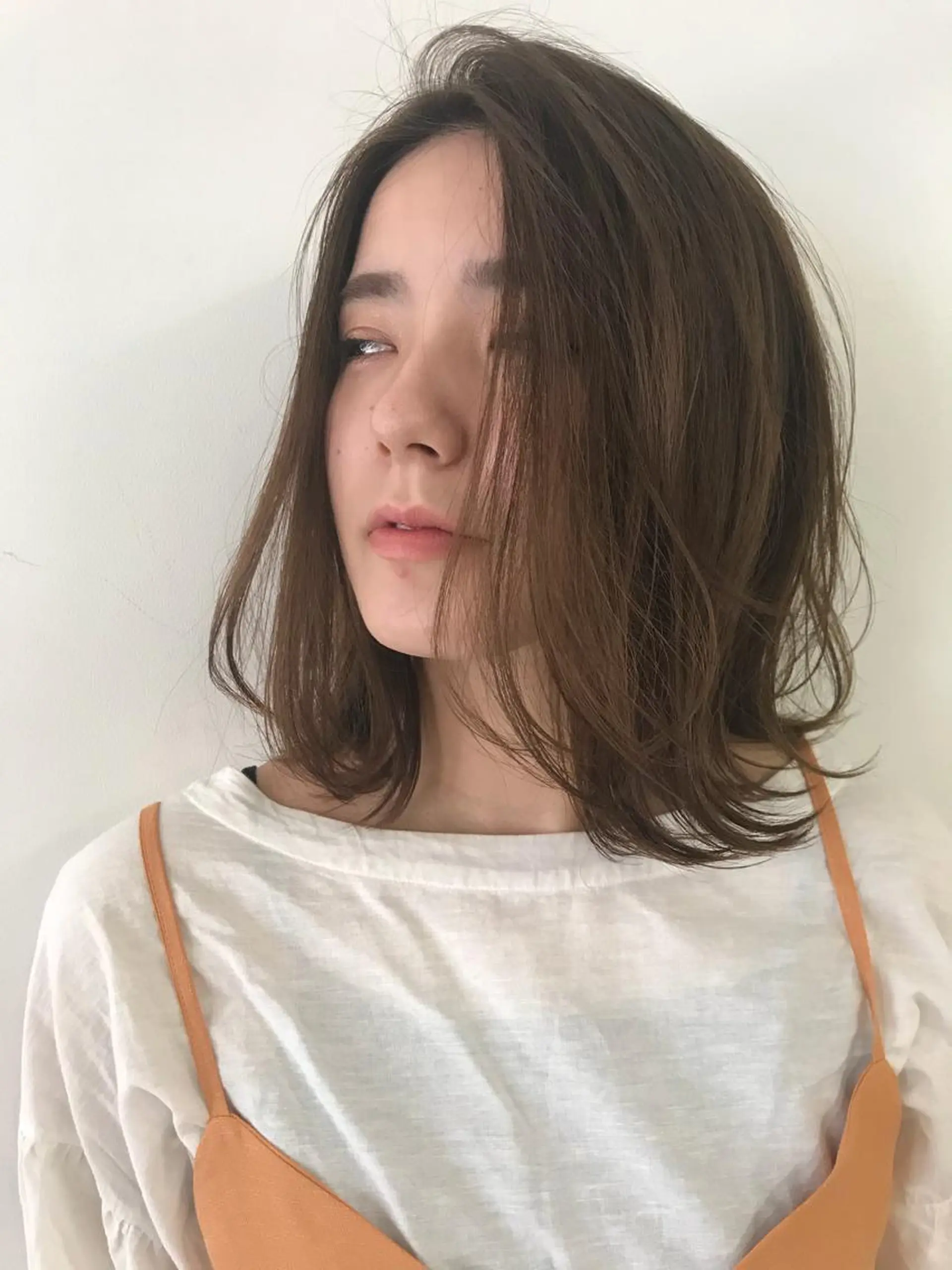 ミディアム カラー 切りっぱなしボブ ボブ ボブ/大人ヘア k-two濱田のヘアスタイル