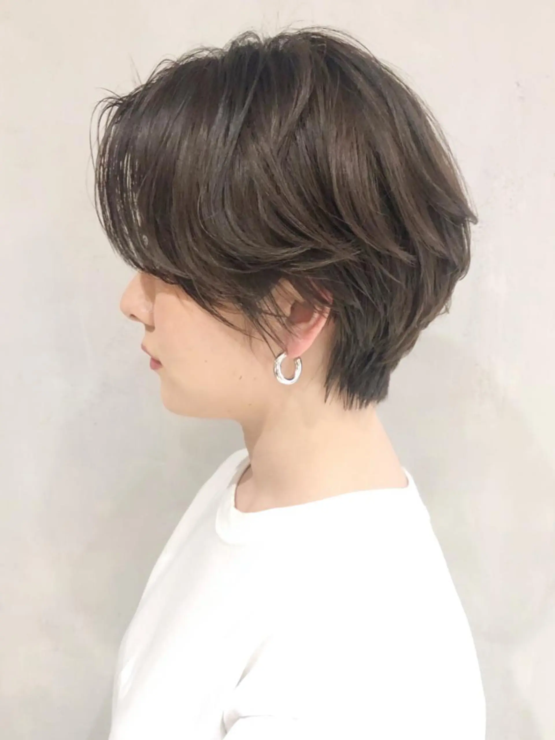 ショート カラー パーマ ヘアアレンジ グレージュ ショートヘア ITbyALBUM 中野店のヘアスタイル