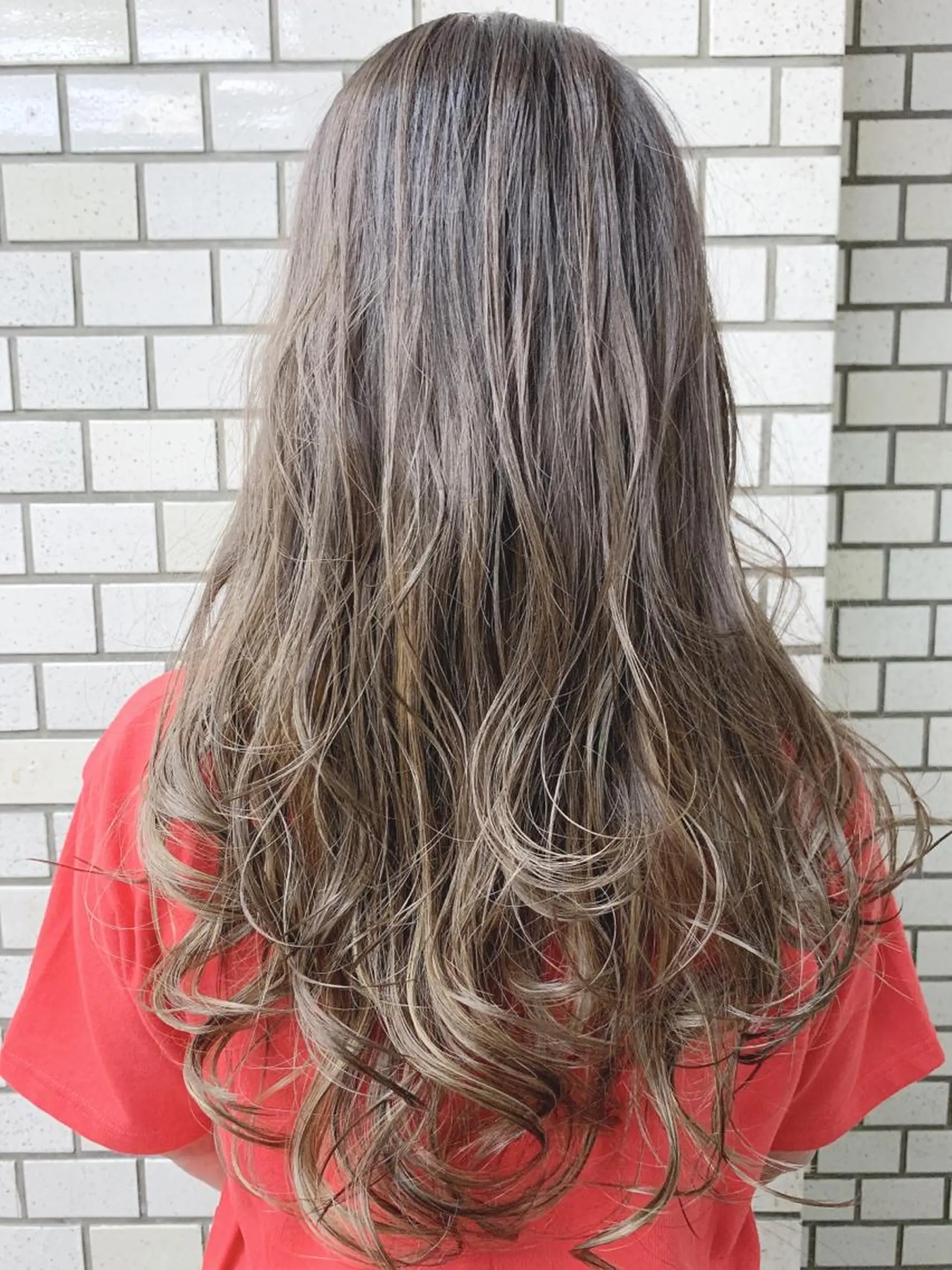 ロング カラー パーマ レイヤーカット hair &eye LAWE.店長のヘアスタイル