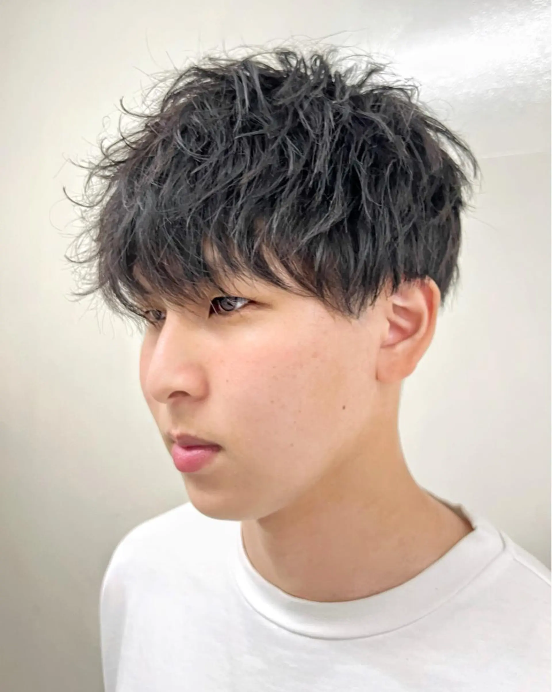 ミディアム パーマ メンズ ミディアムパーマ マッシュ メンズパーマ ツーブロック 刈り上げ 青山/無料/女性限定 /丁寧に施術/馬場のヘアスタイル