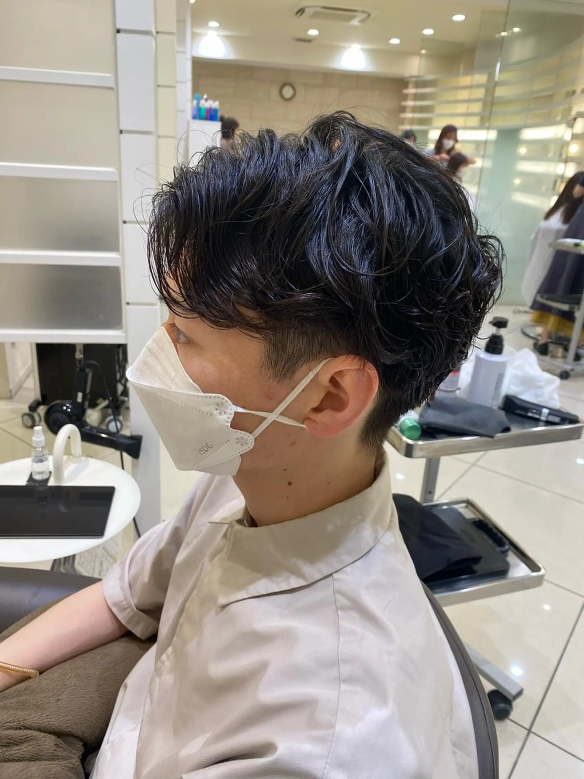 パーマ メンズ カット パーマ トリートメント 銀座メンズ専門🖤 小島奈々のヘアスタイル