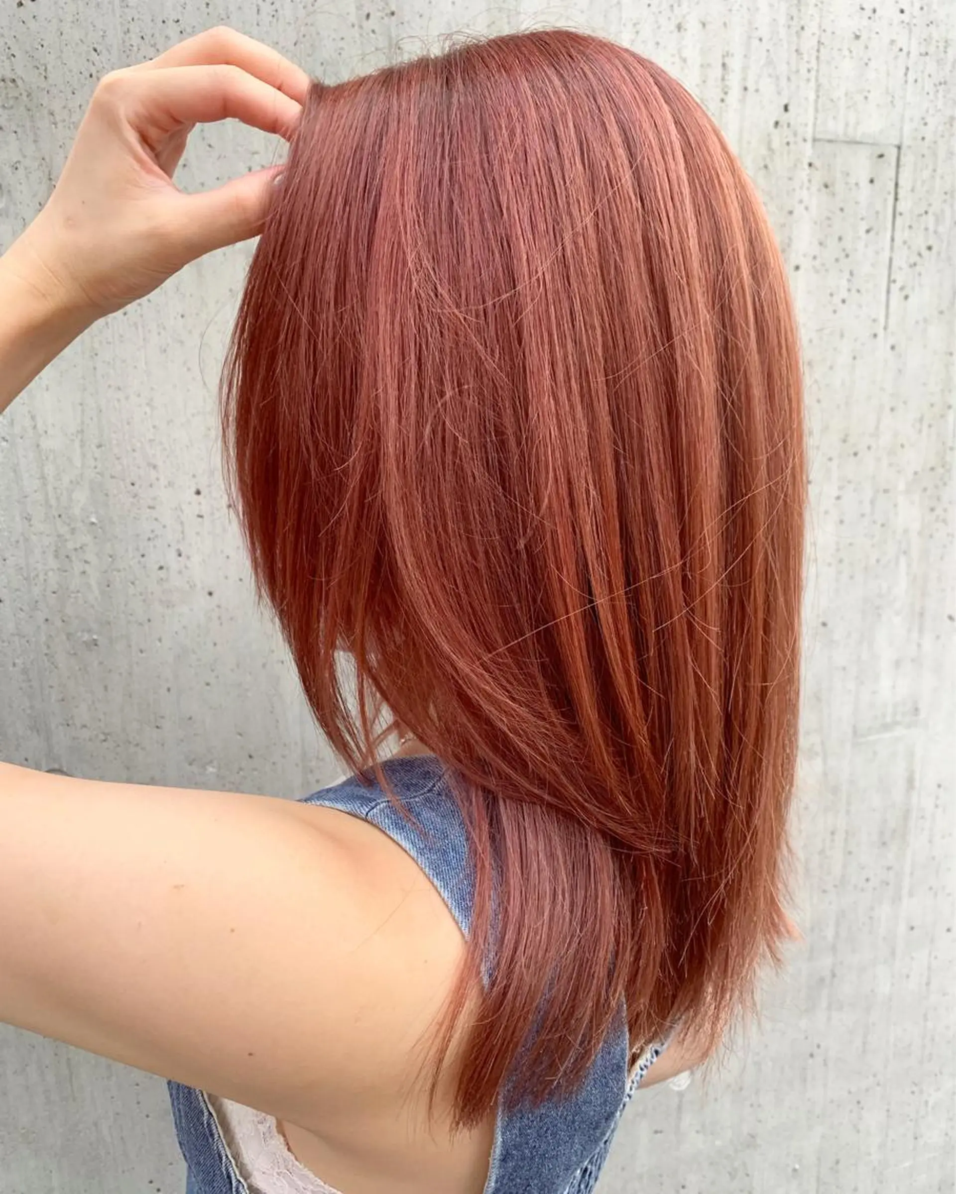 ミディアム カラー 透明感/オリーブ/ グレージュ/YUKAのヘアスタイル