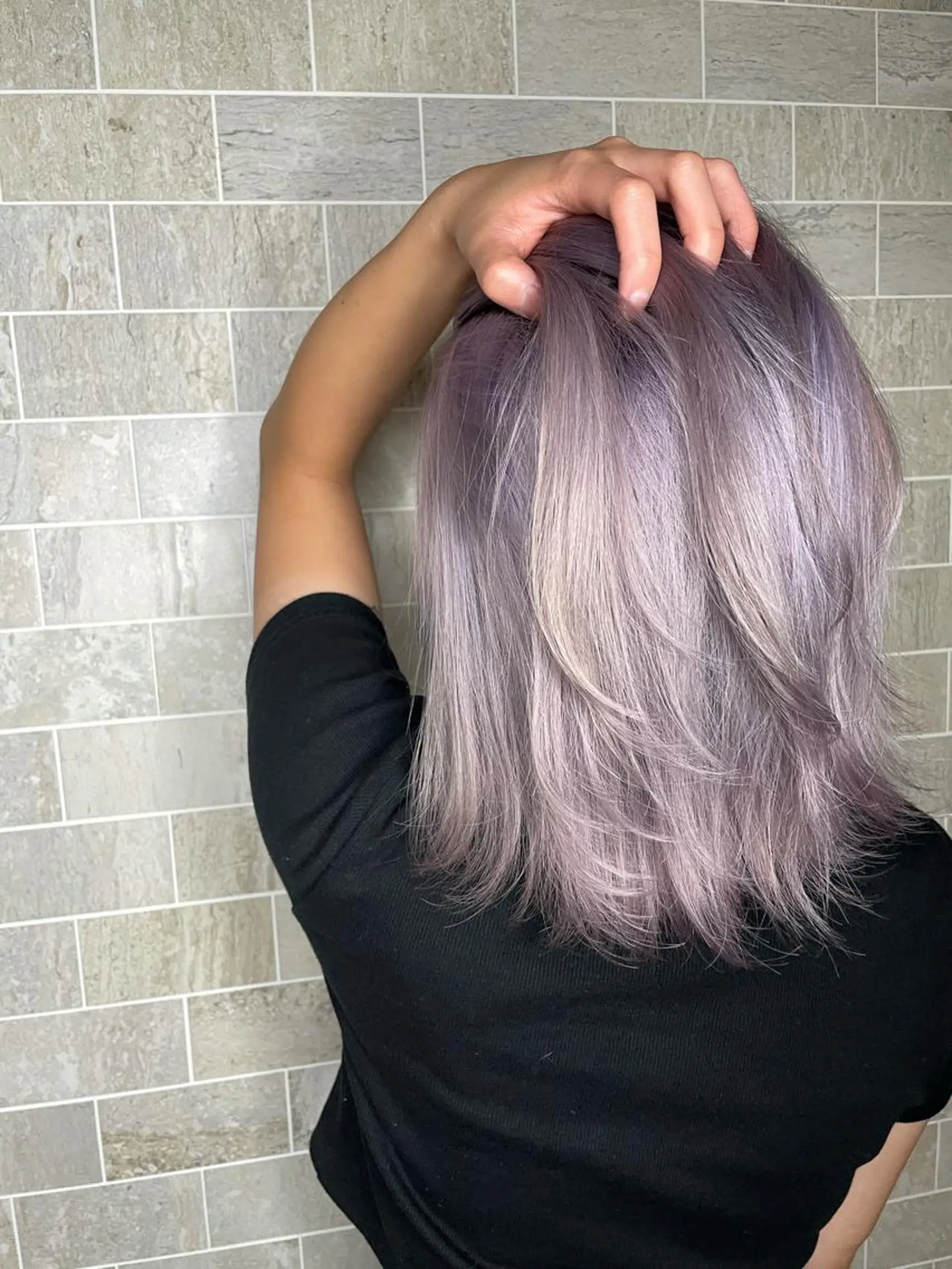 ミディアム ヘアカラー トリートメント ブリーチ毛矯正.髪質 改善.髪にドラマをのヘアスタイル