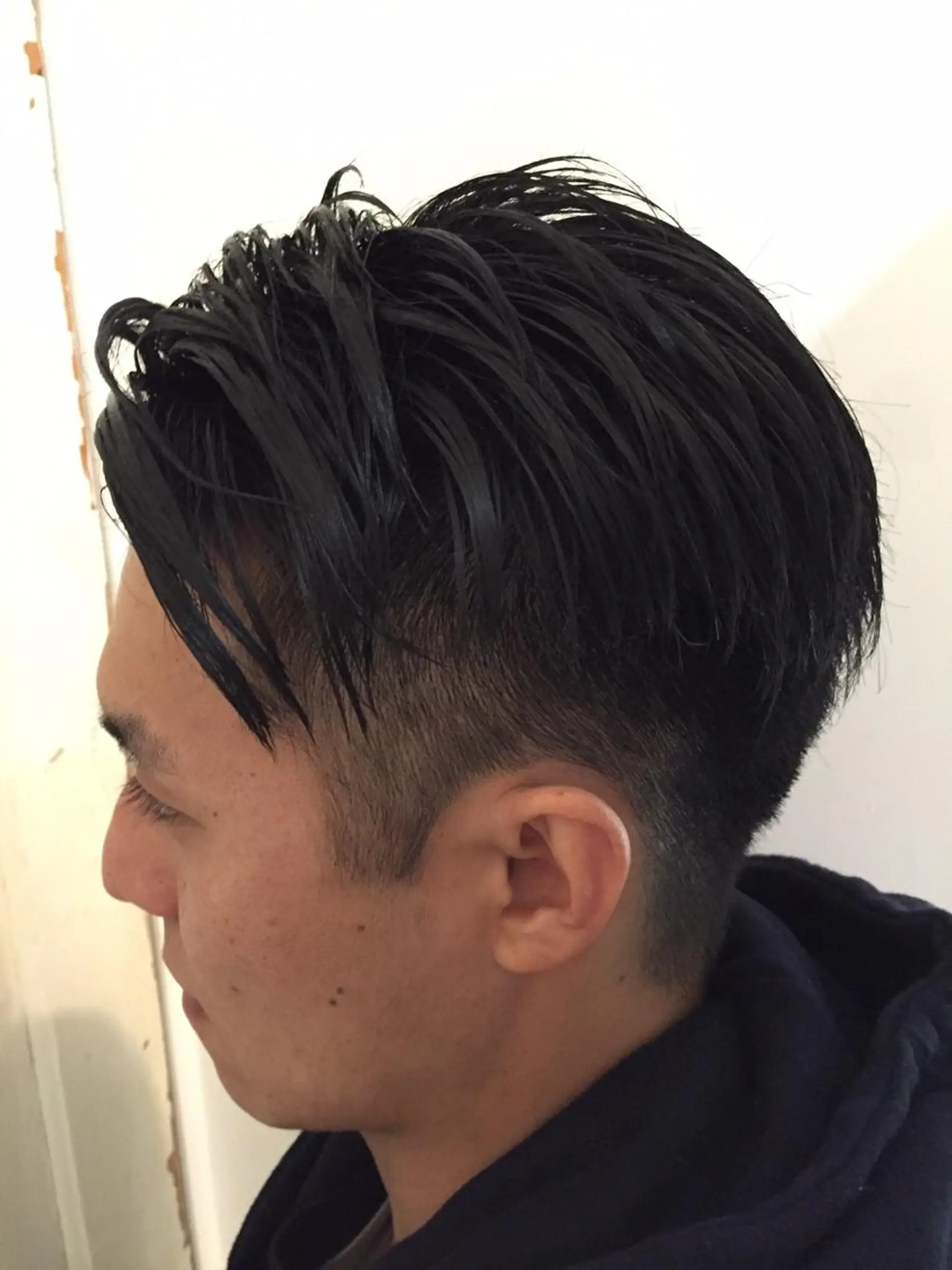 ショート パーマ メンズ シールエクステ/豊中 吉田孝司のヘアスタイル