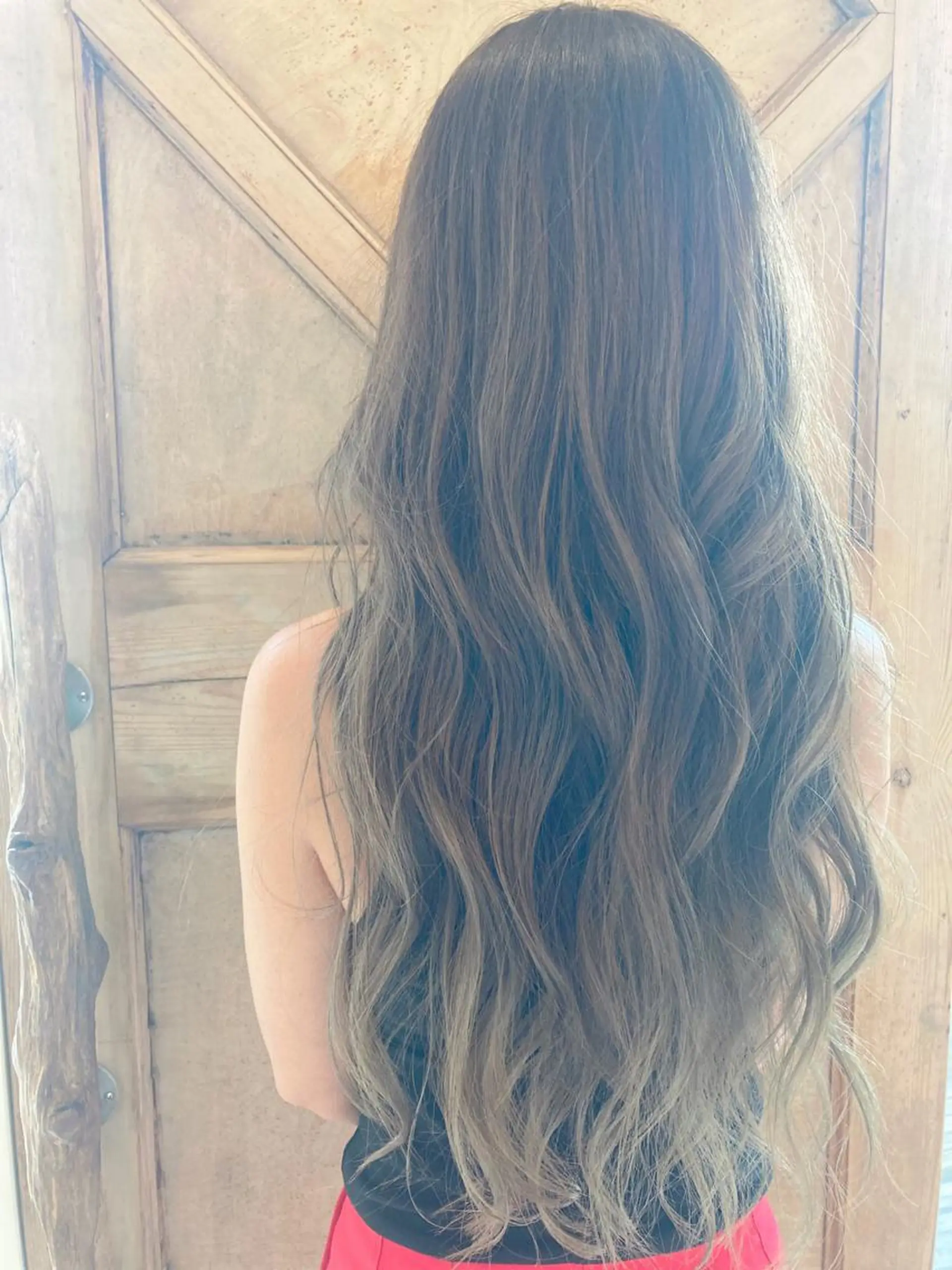 ロング カラー 柳下 涼のヘアスタイル