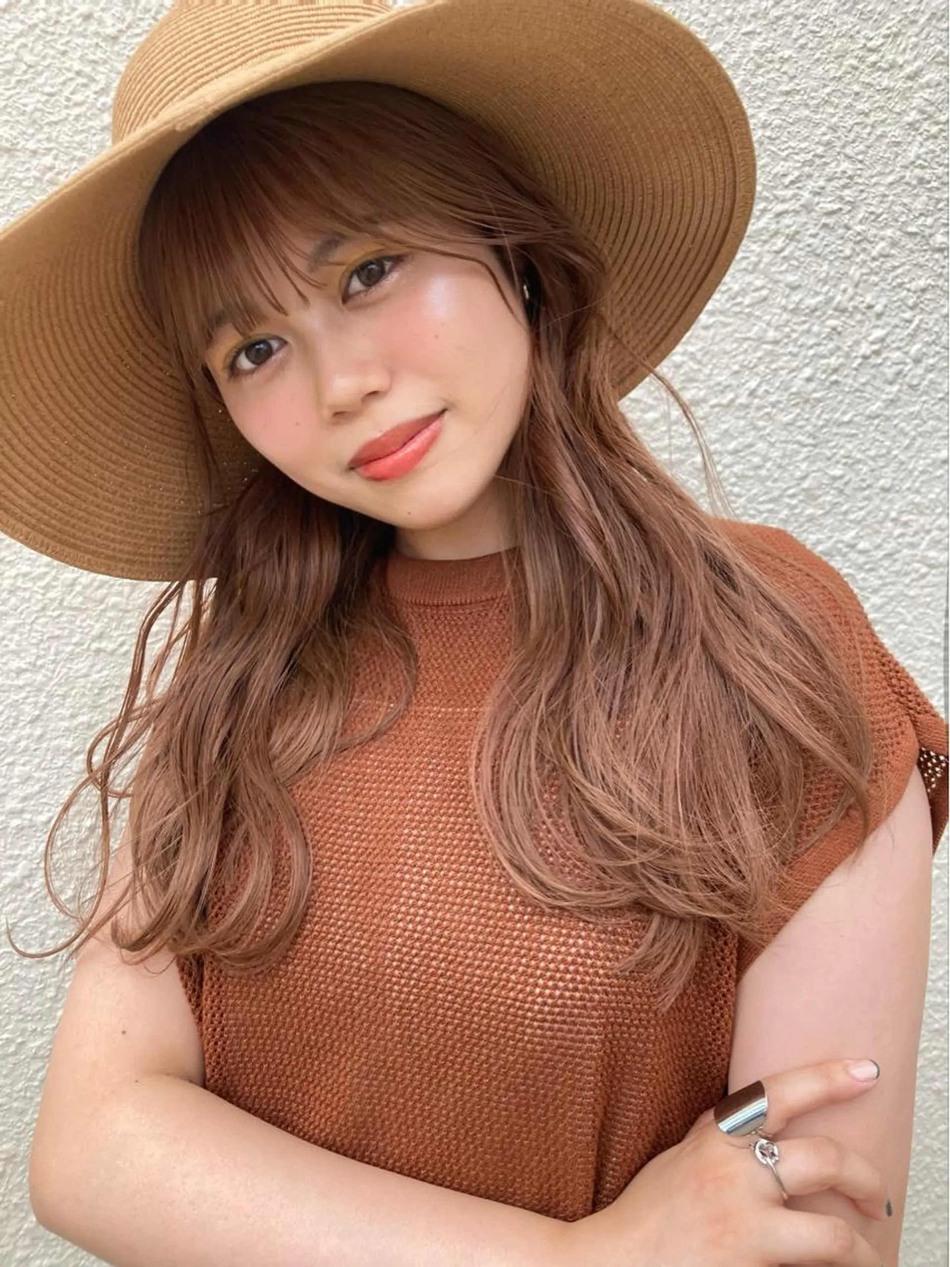 ロング カラー ベージュカラー nono/パーマ /顔まわりカット🐈のヘアスタイル