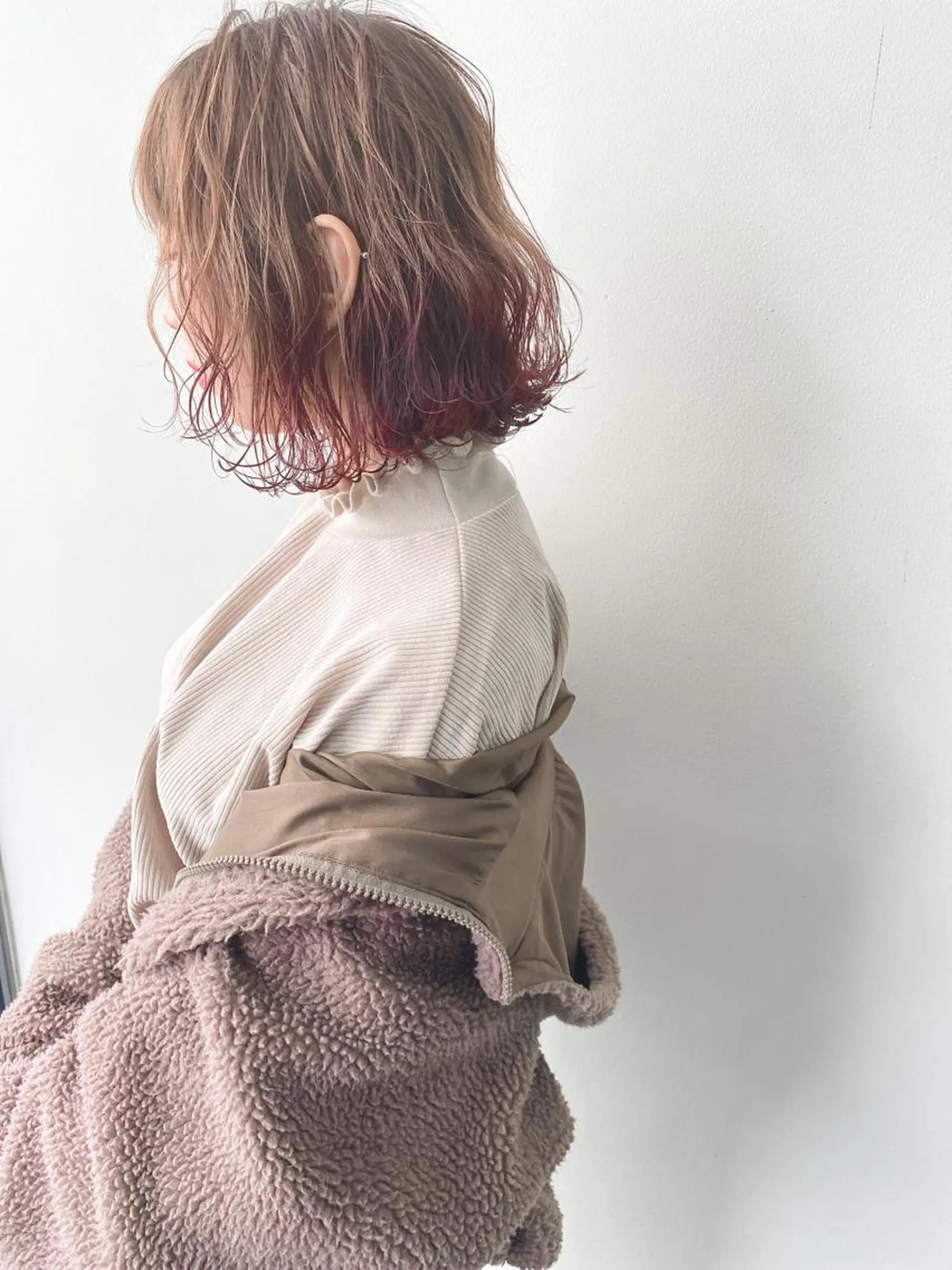 ミディアム 顔まわり／髪質改 善／白髪ぼかし／中山のヘアスタイル