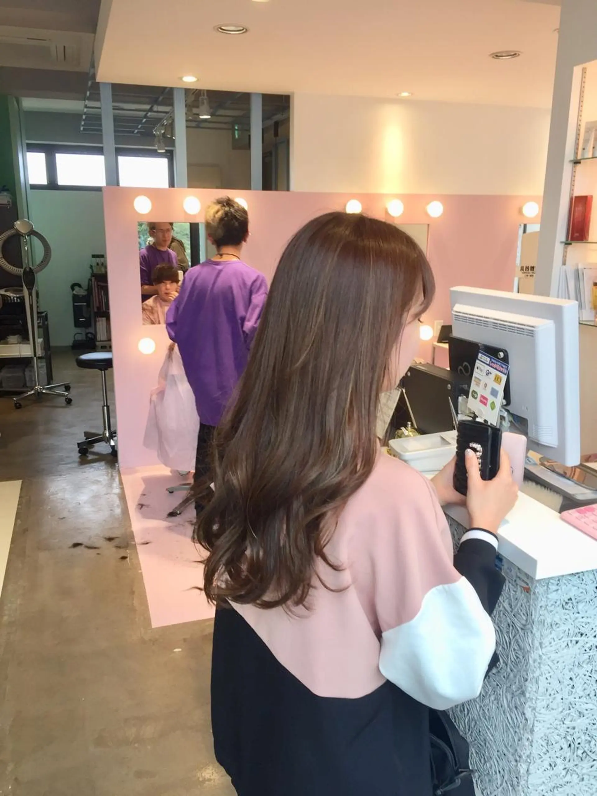 セミロング ハイライト カット パーマ トリートメント 所渉/韓国レイヤー /ウルフカットのヘアスタイル