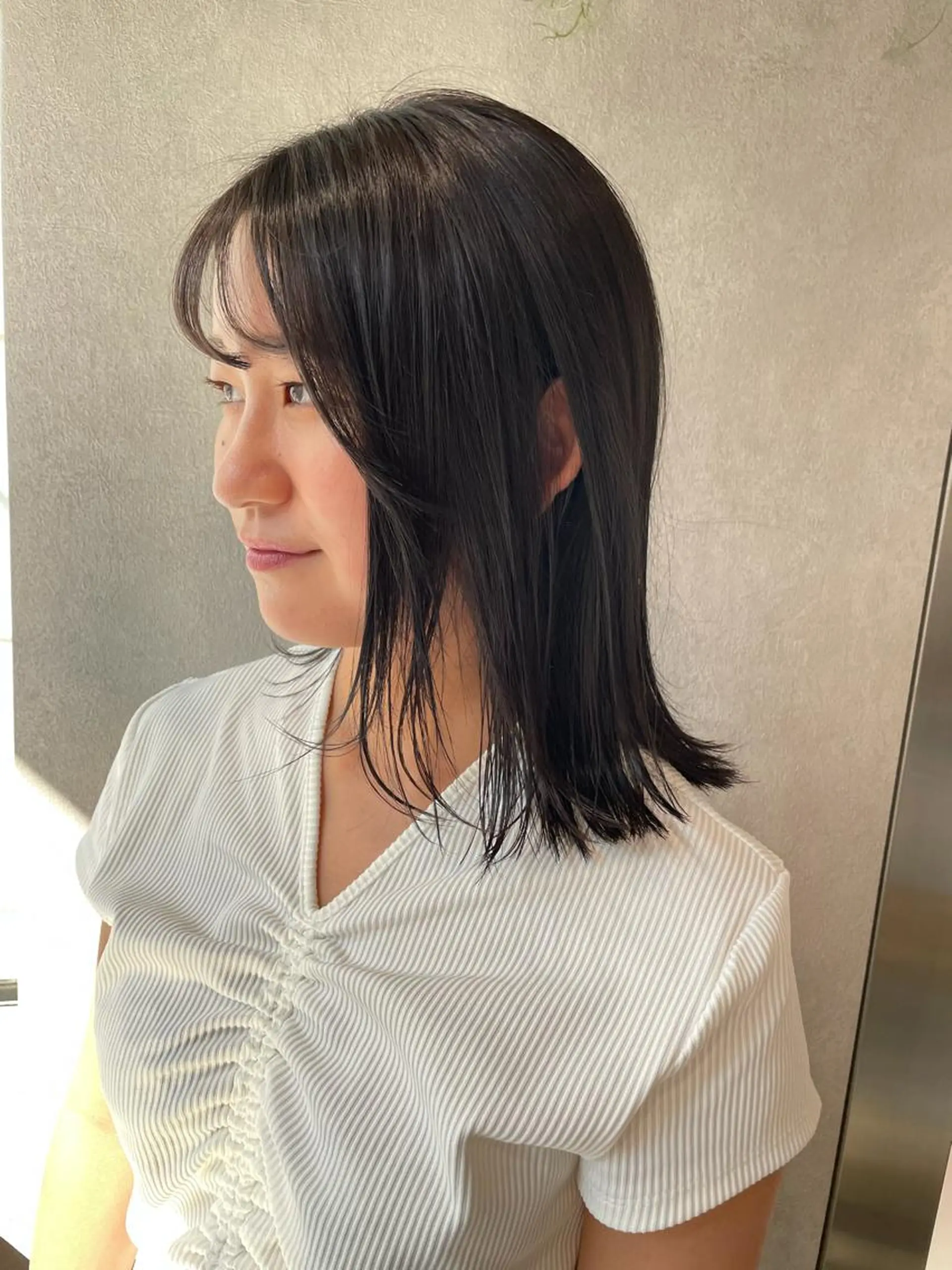 ミディアム カラー ヘアカラー ナチュラル透明感🌱 小山美樹子のヘアスタイル