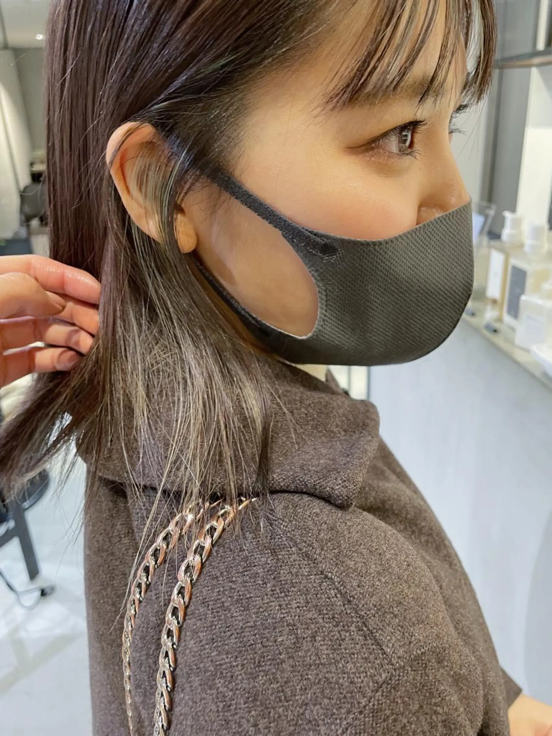 ミディアム カラー 青木 優歩のヘアスタイル