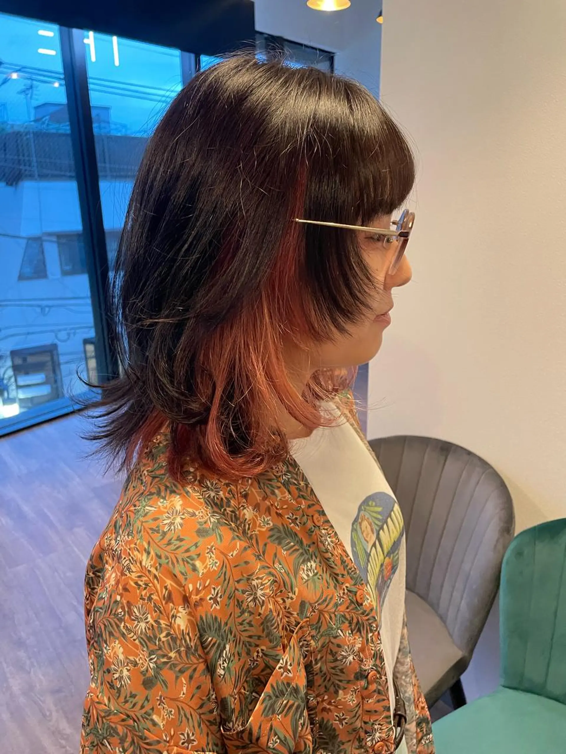 ミディアム カラー ブリーチ ダブルカラー インナーカラー ピンクカラー 艶カラー🌙縮毛矯正 /ボブ【Reina】のヘアスタイル