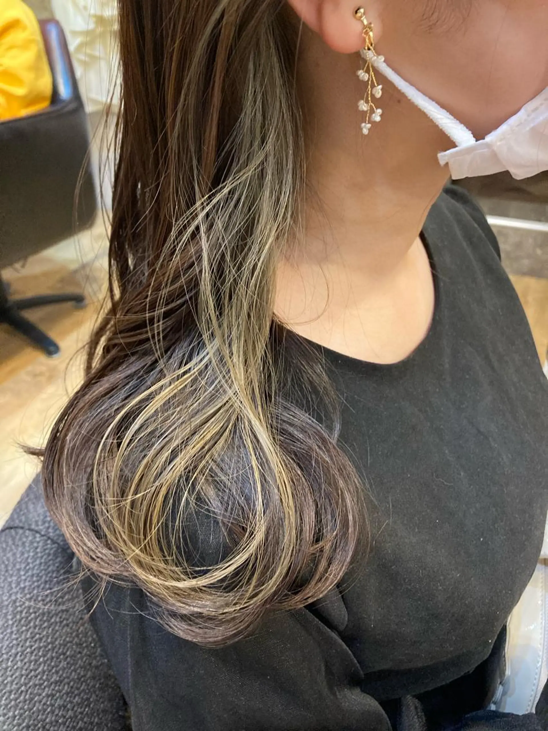 ロング カット ヘアカラー トリートメント ✨色持ちの良い艶 カラー✨蟹江真世のヘアスタイル