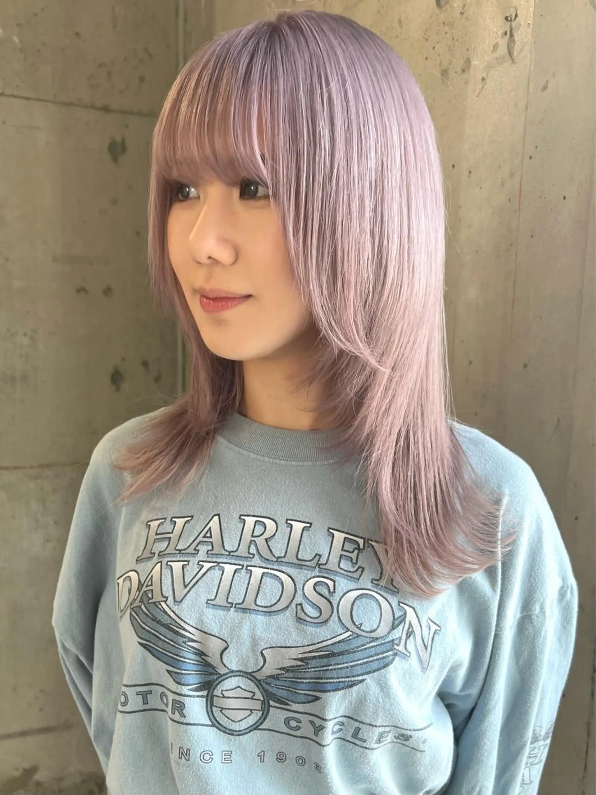 ミディアム カラー ヘアアレンジ ヘアカラー lani ブリーチ /ダブルカラーのヘアスタイル