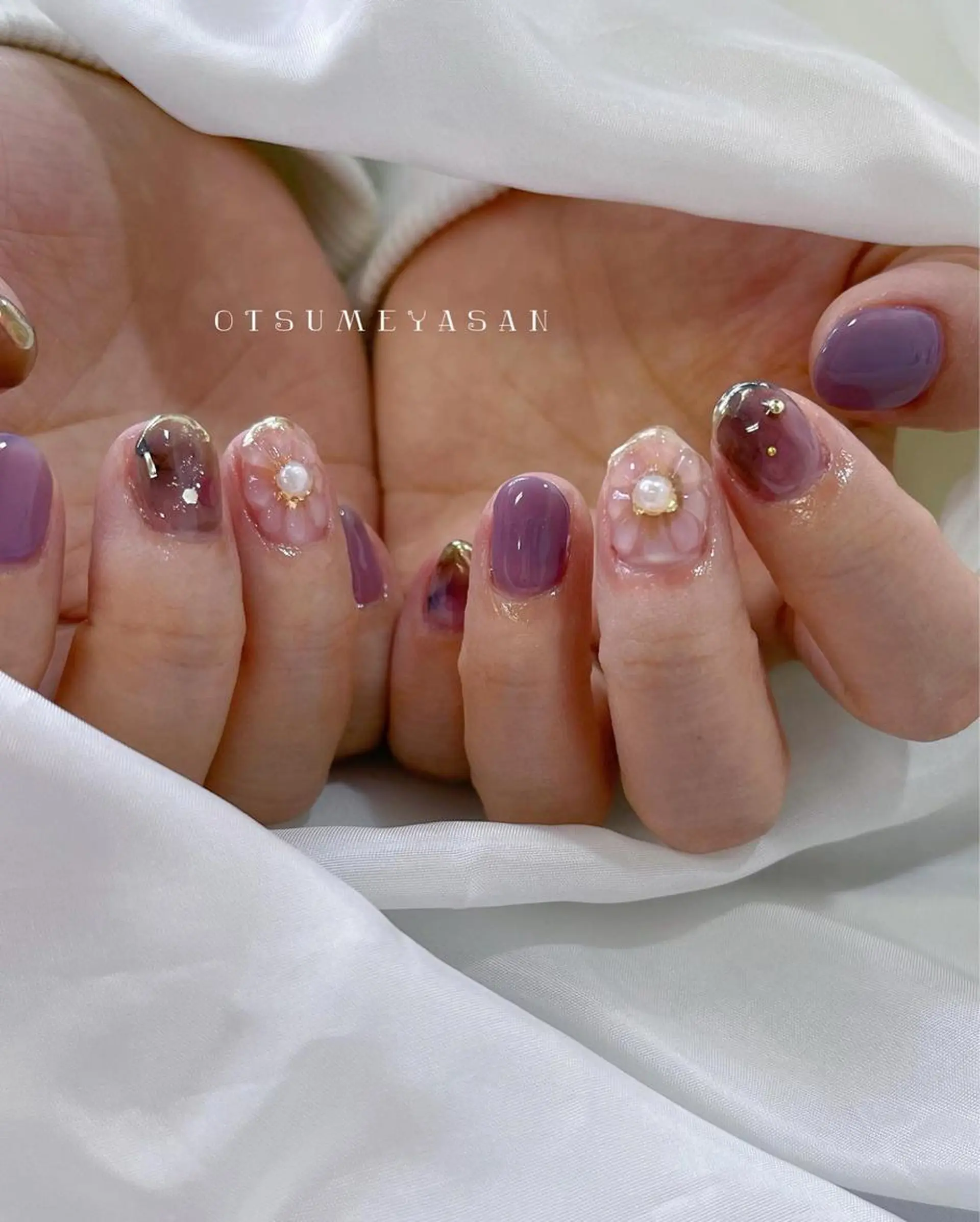 ネイル ジェルネイル 韓国ネイル マグネットネイル ミラーネイル ニュアンスネイル わたなべ ちかのネイルデザイン