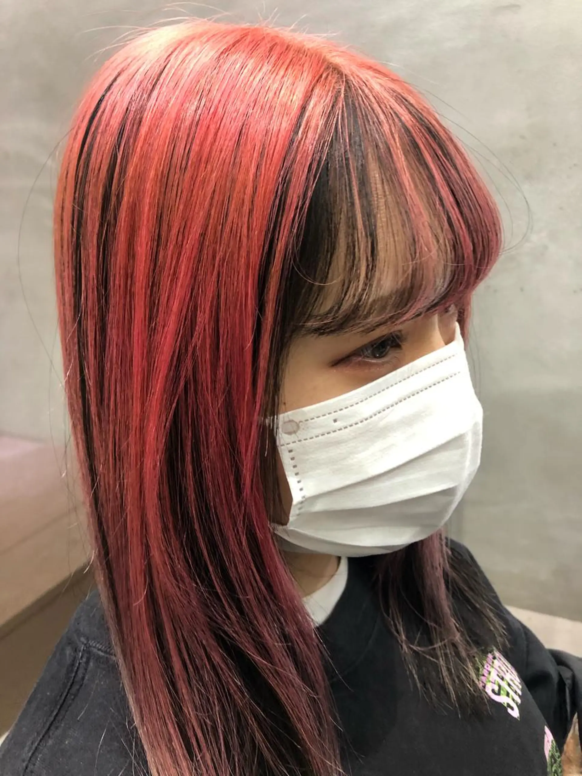 セミロング カラー haruka 遥歌のヘアスタイル