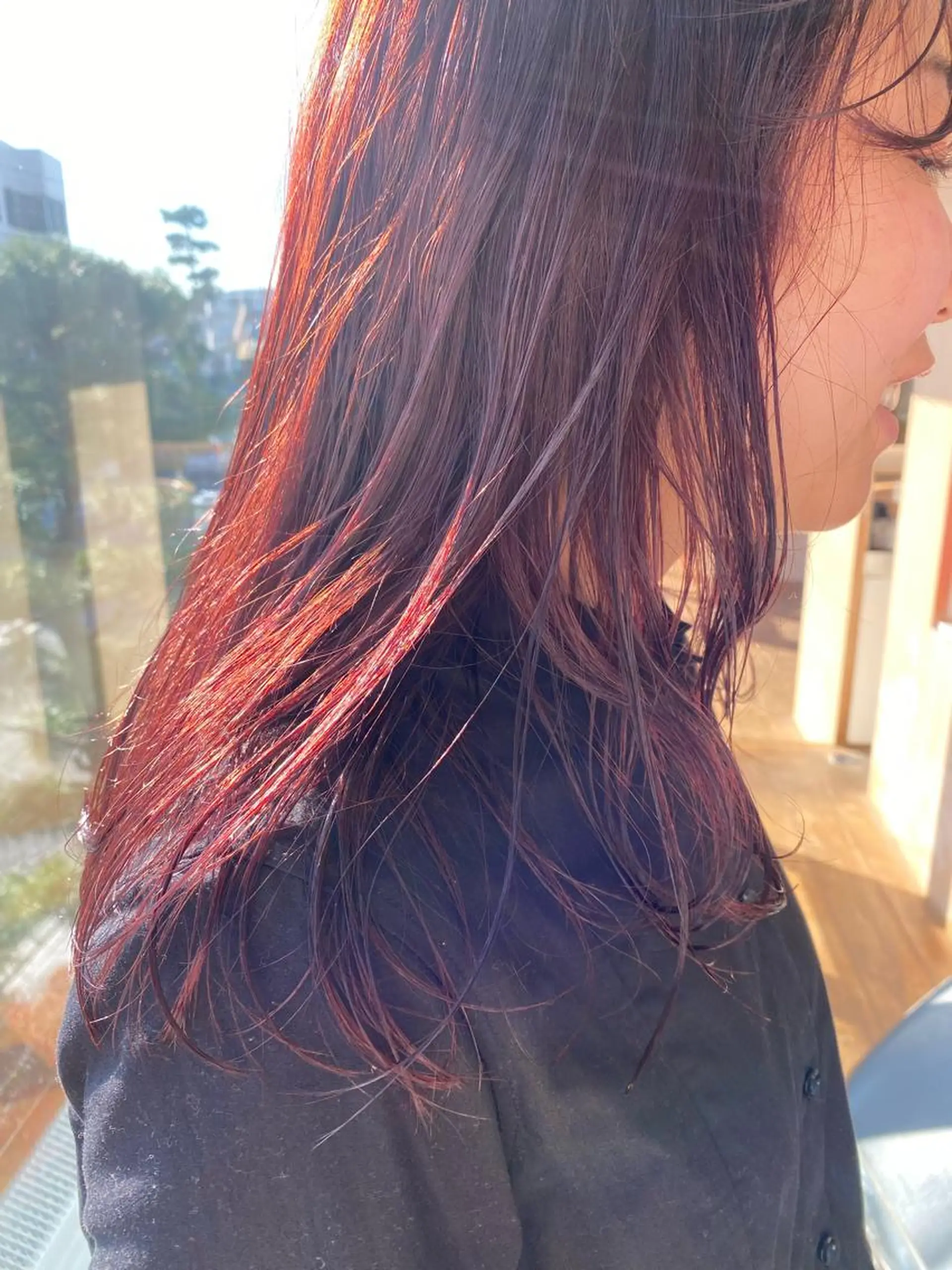 セミロング カラー ブラウンカラー レッドカラー レッドブラウン 🌻おおとみはな/ レイヤー/Wカラ🌻のヘアスタイル