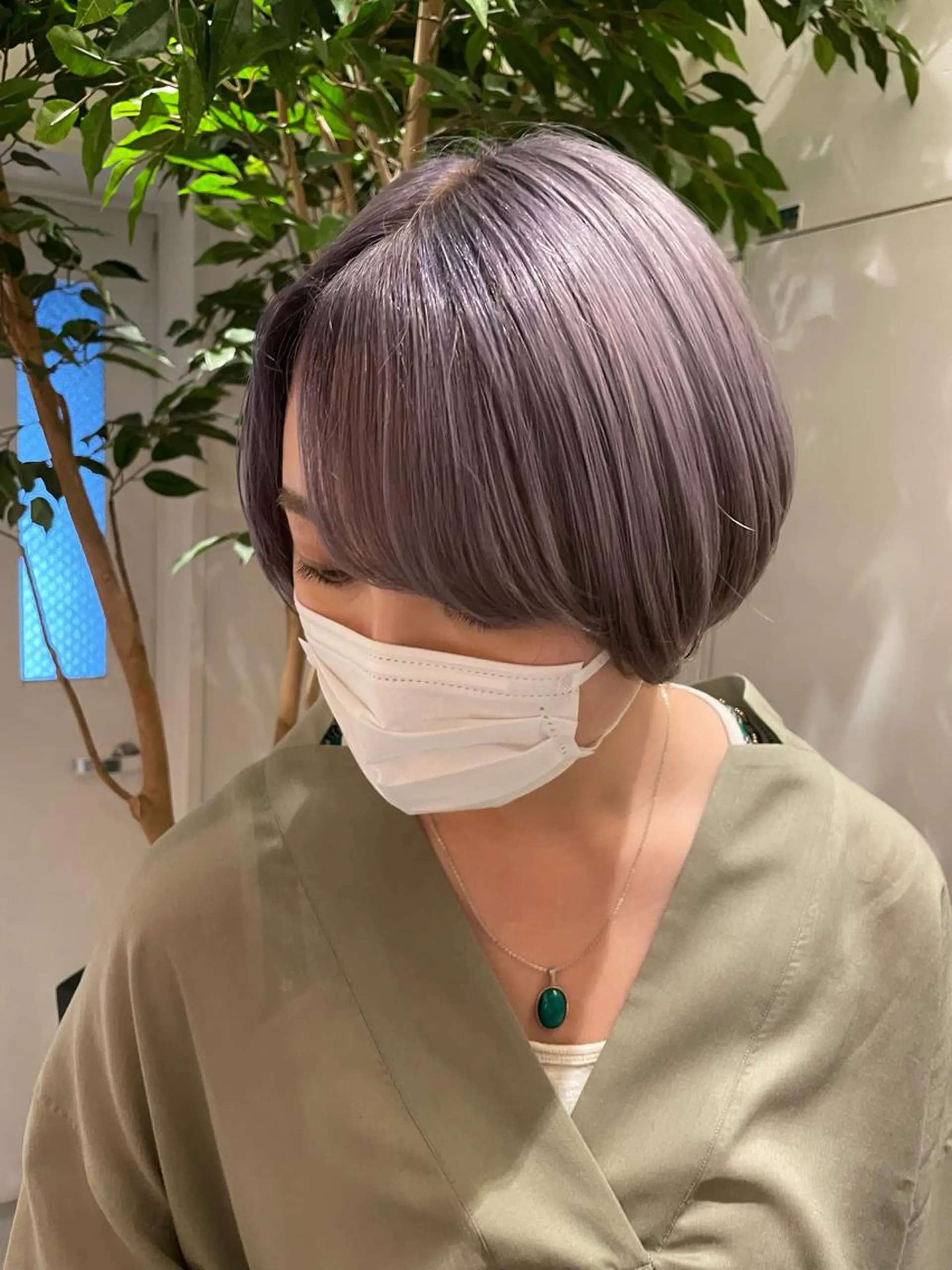 ミディアム カラー 岩戸 新のヘアスタイル
