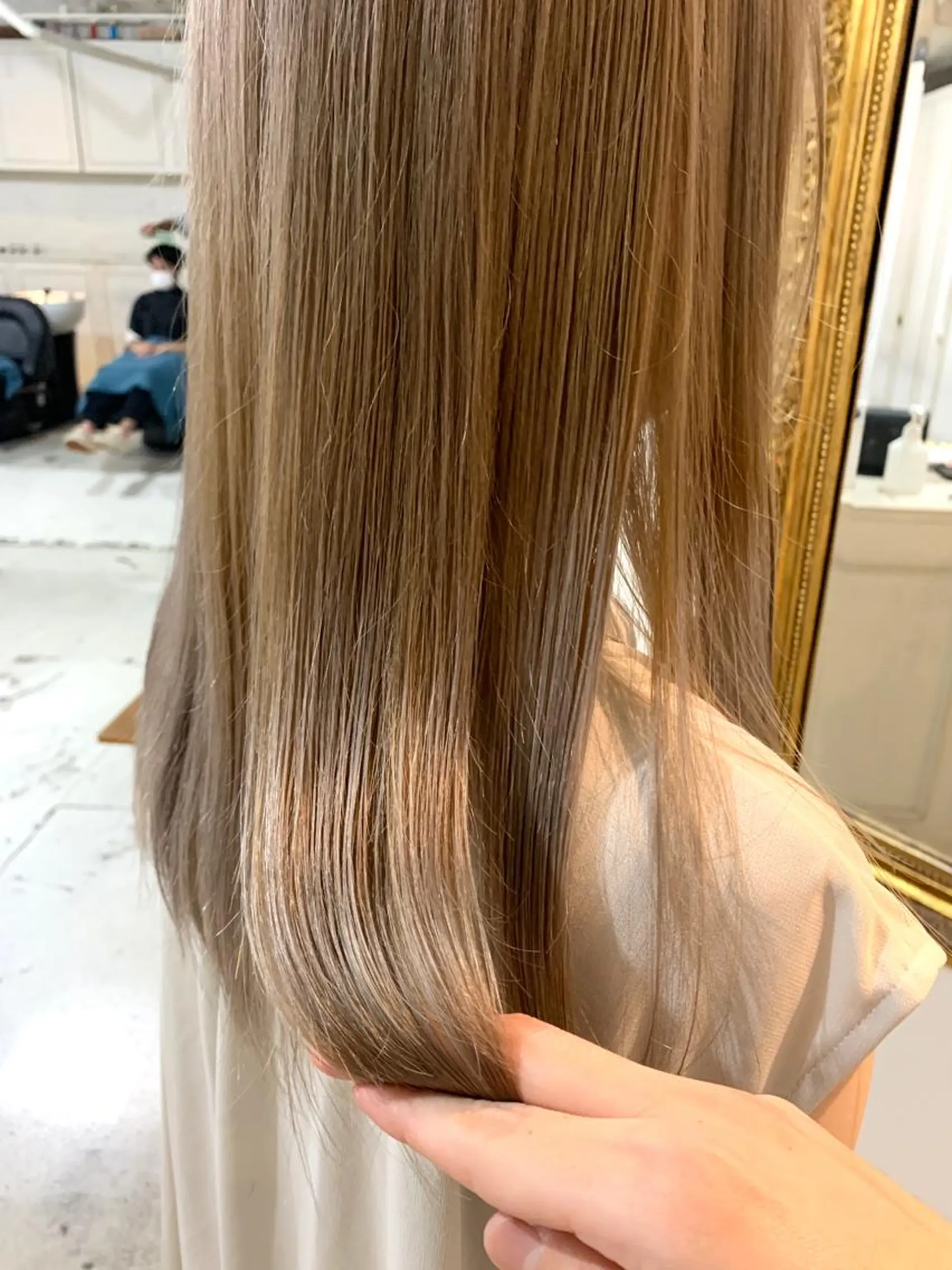 ロング ヘアカラー トリートメント ダブルカラー/透明感 💈JUNYA💈のヘアスタイル
