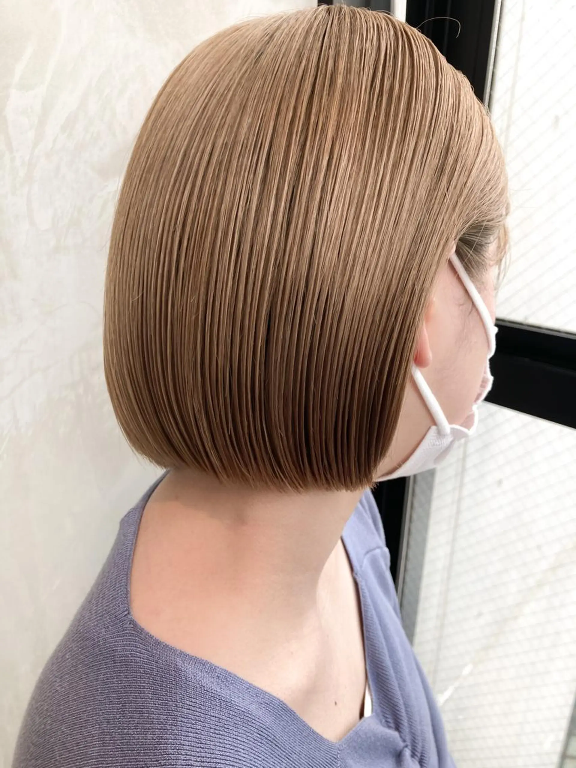 ショート カラー パーマ 切りっぱなしボブ ボブ ストレートパーマ 波巻きスパイラルパー マ/シャドウパーマ駿のヘアスタイル