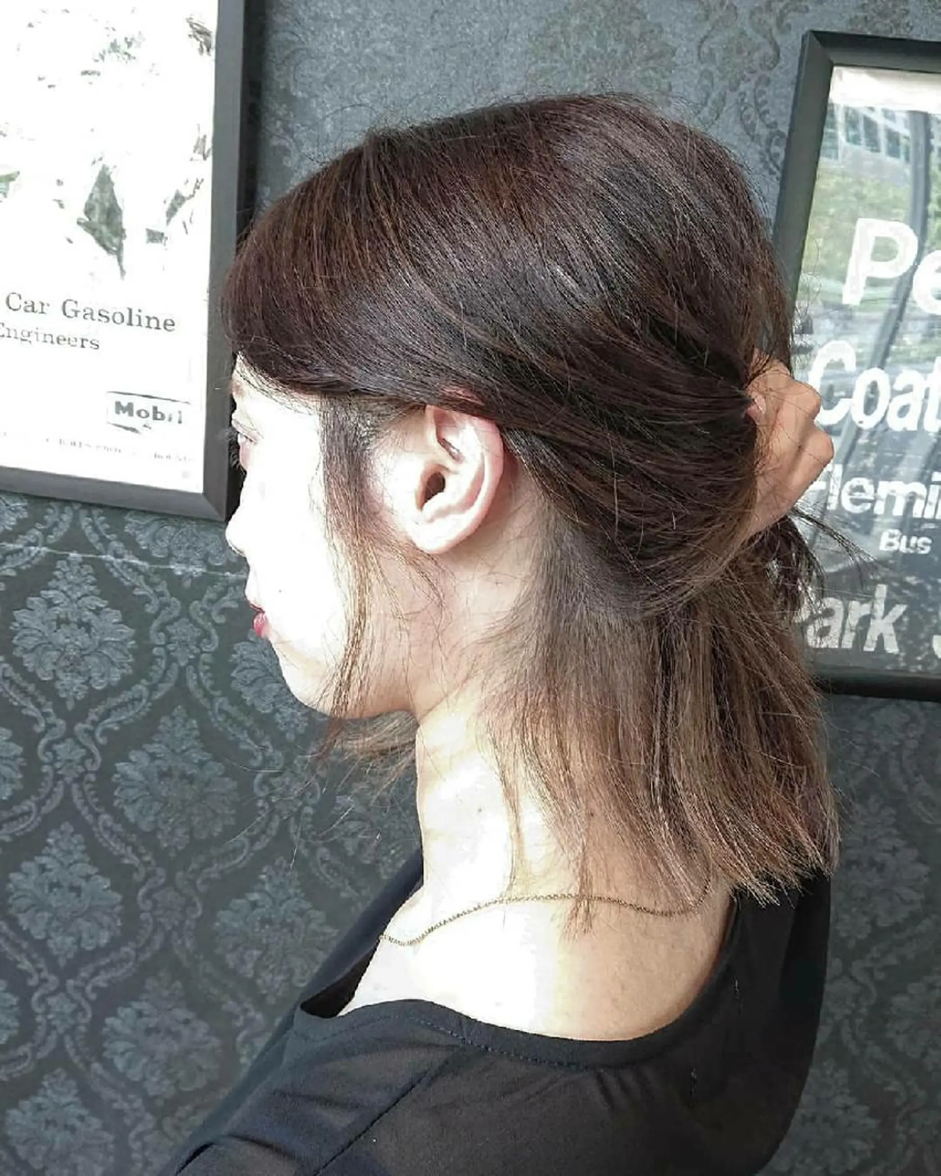 ミディアム カラー グレージュ インナーカラー 保住 恭平のヘアスタイル