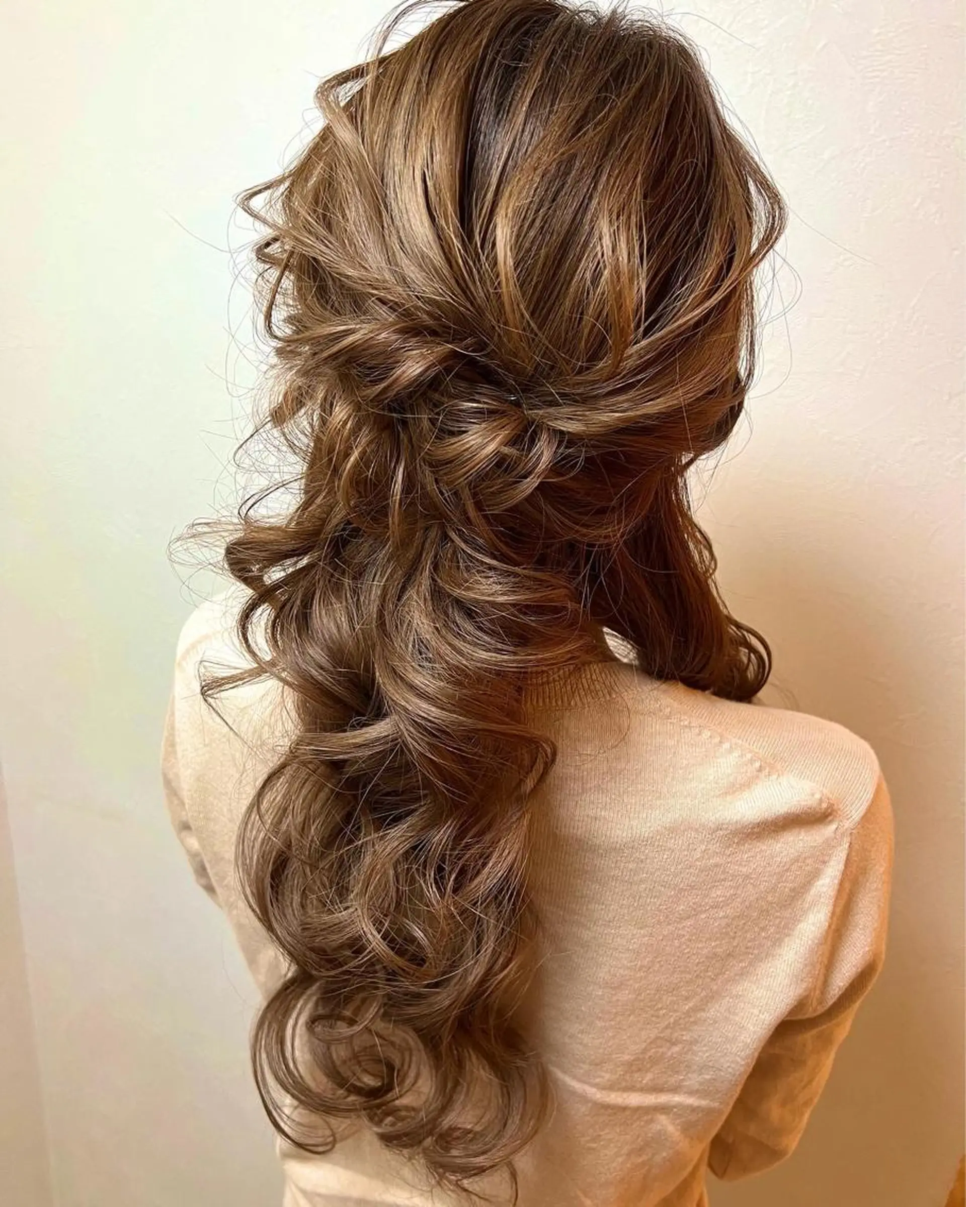 ロング ヘアアレンジ ハーフアップ 早朝、日祝セット🉑 TSUBASAのヘアスタイル