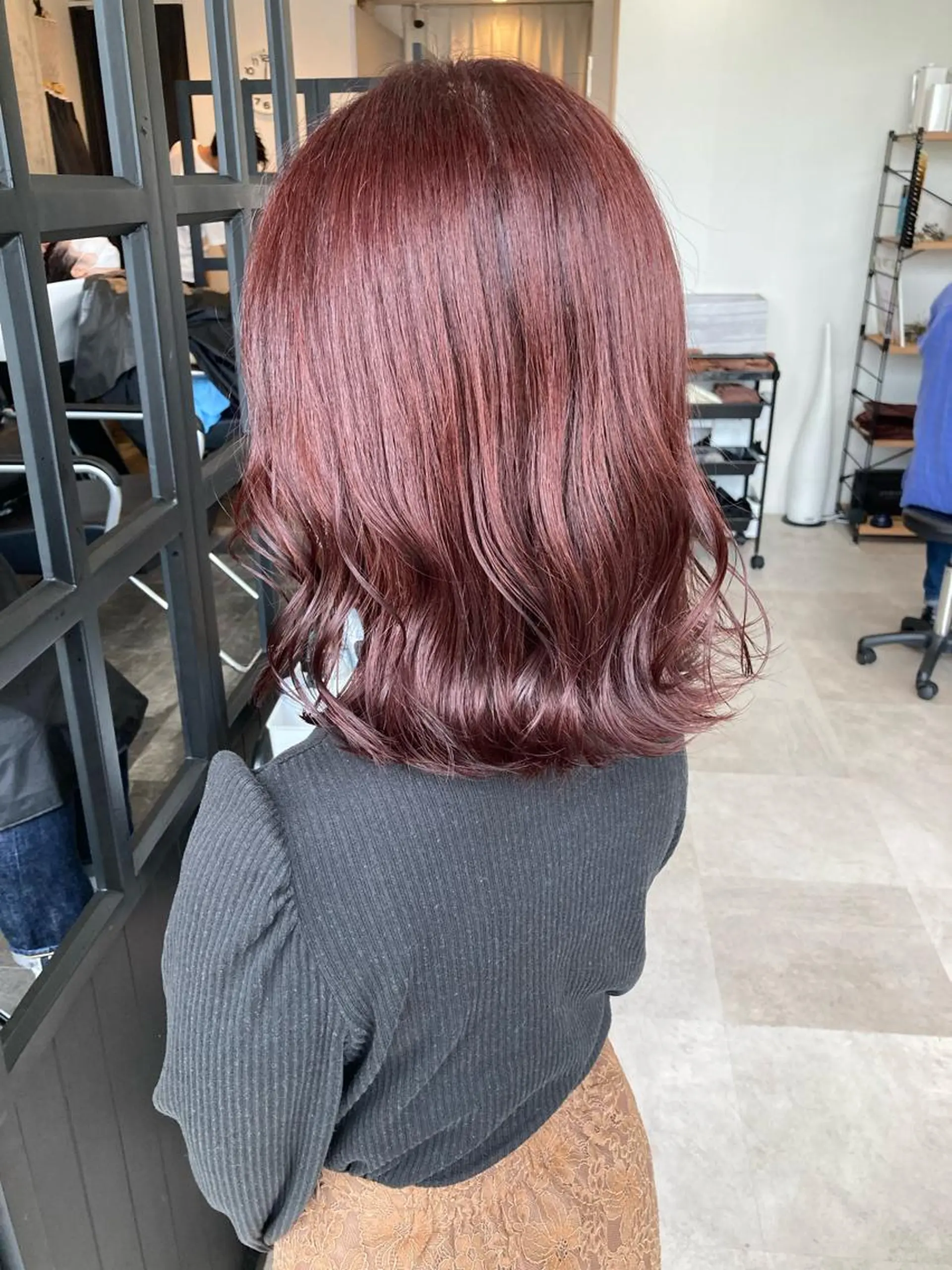 ミディアム ヘアカラー トリートメント ✨色持ちの良い艶 カラー✨蟹江真世のヘアスタイル