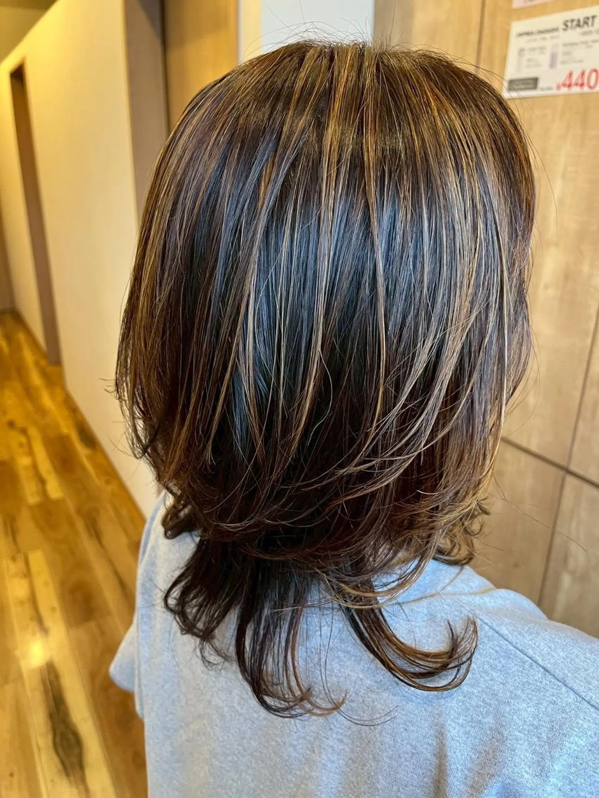 ミディアム カラー ハイライトカラー ボブ ハイライト レイヤーカット RAPTURE 上小田井のヘアスタイル