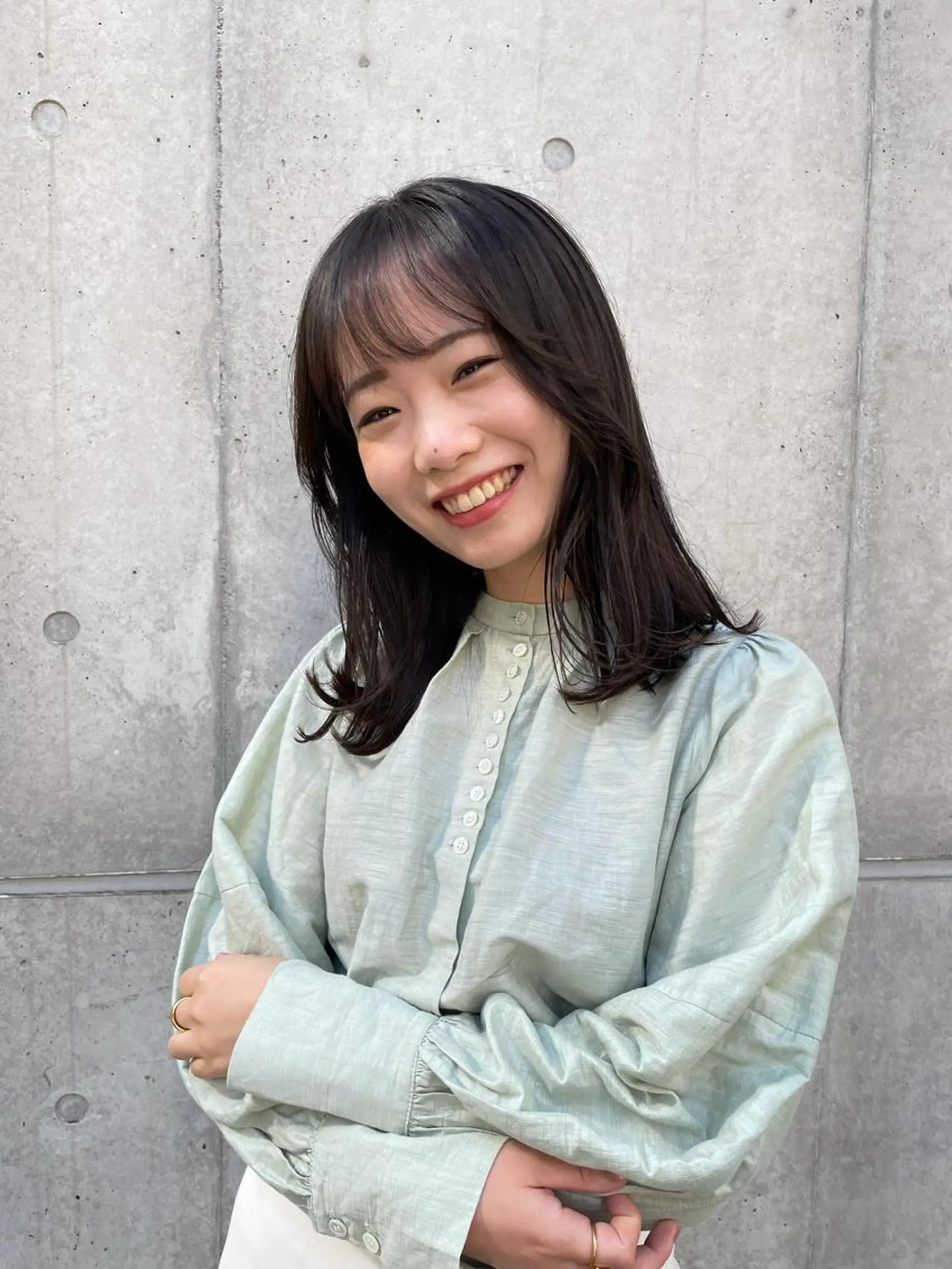 セミロング カット 縮毛矯正 トリートメント ツヤ美髪💐 髪質改善/高山愛来のヘアスタイル