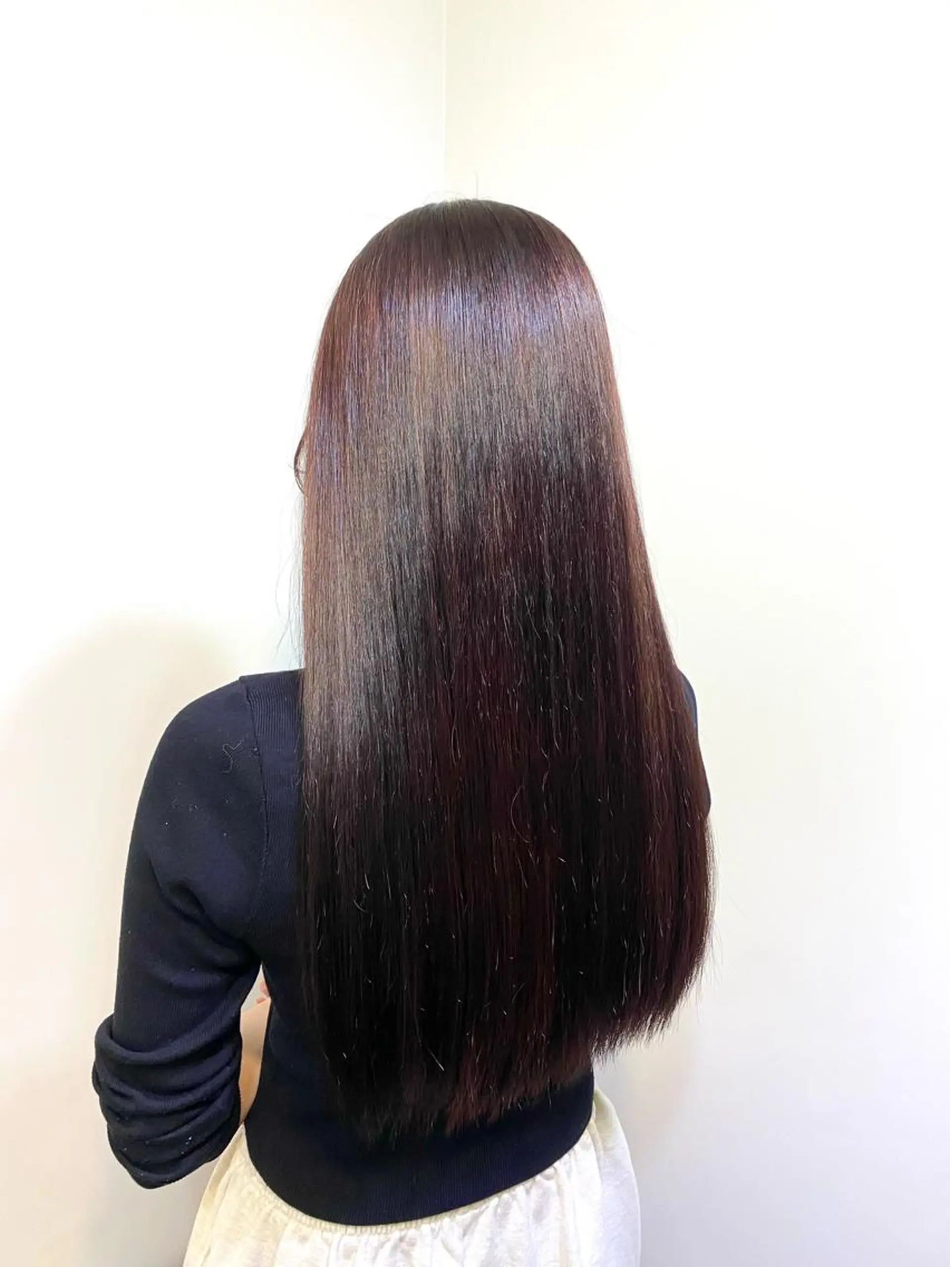 ロング カラー 縮毛矯正 ブリーチ毛対応酸性 ストレート🌈サキのヘアスタイル
